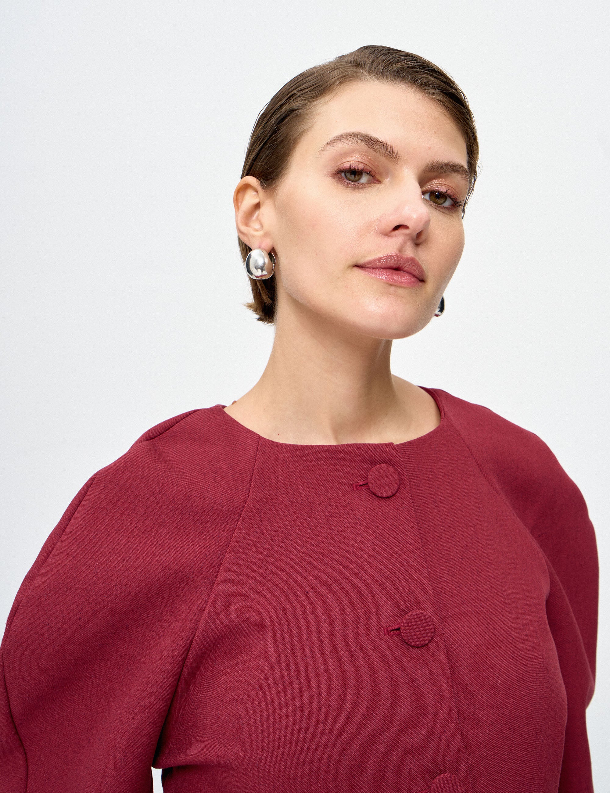 Blazer Nelly Tweed Carménère