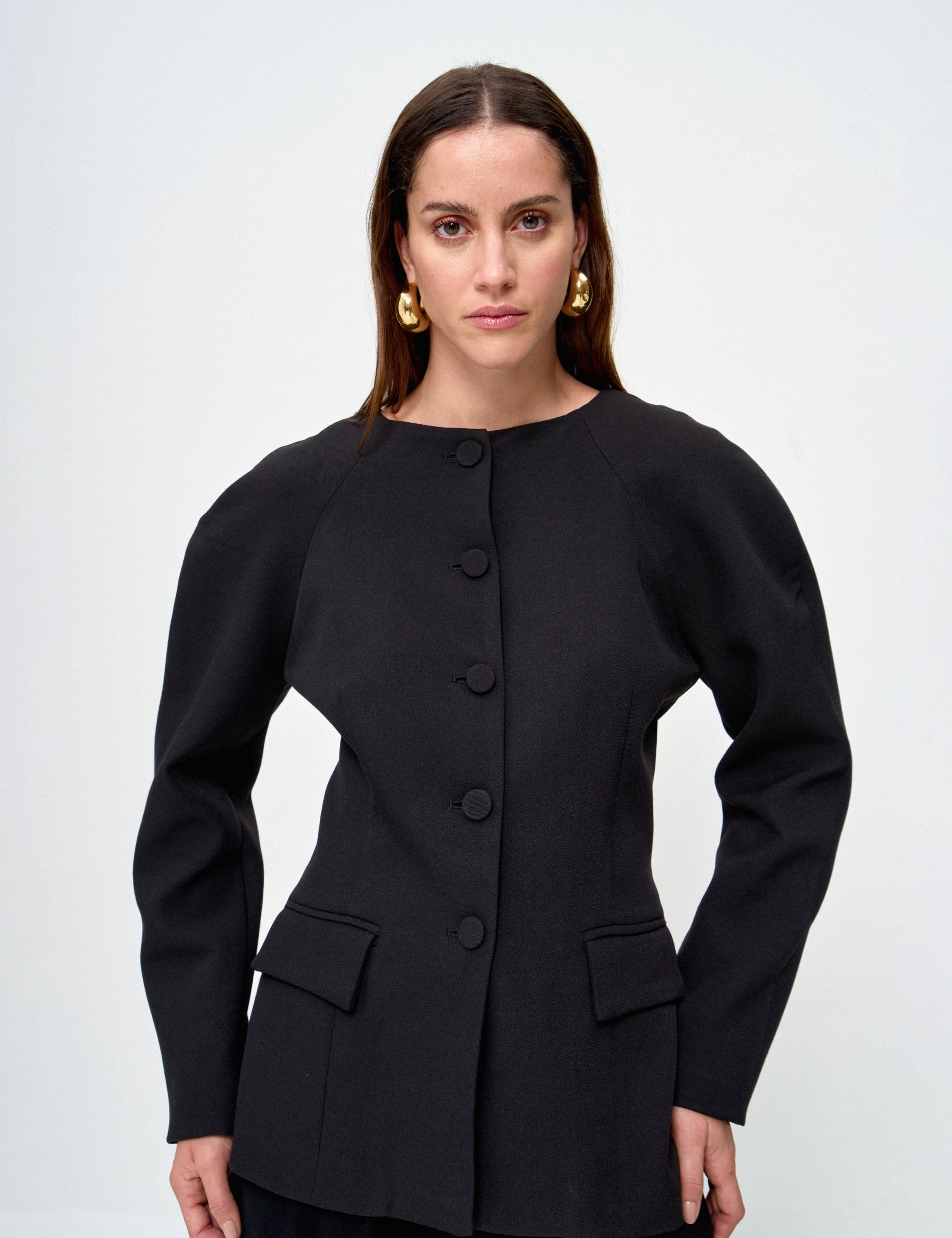 Blazer Nelly Tweed Preto