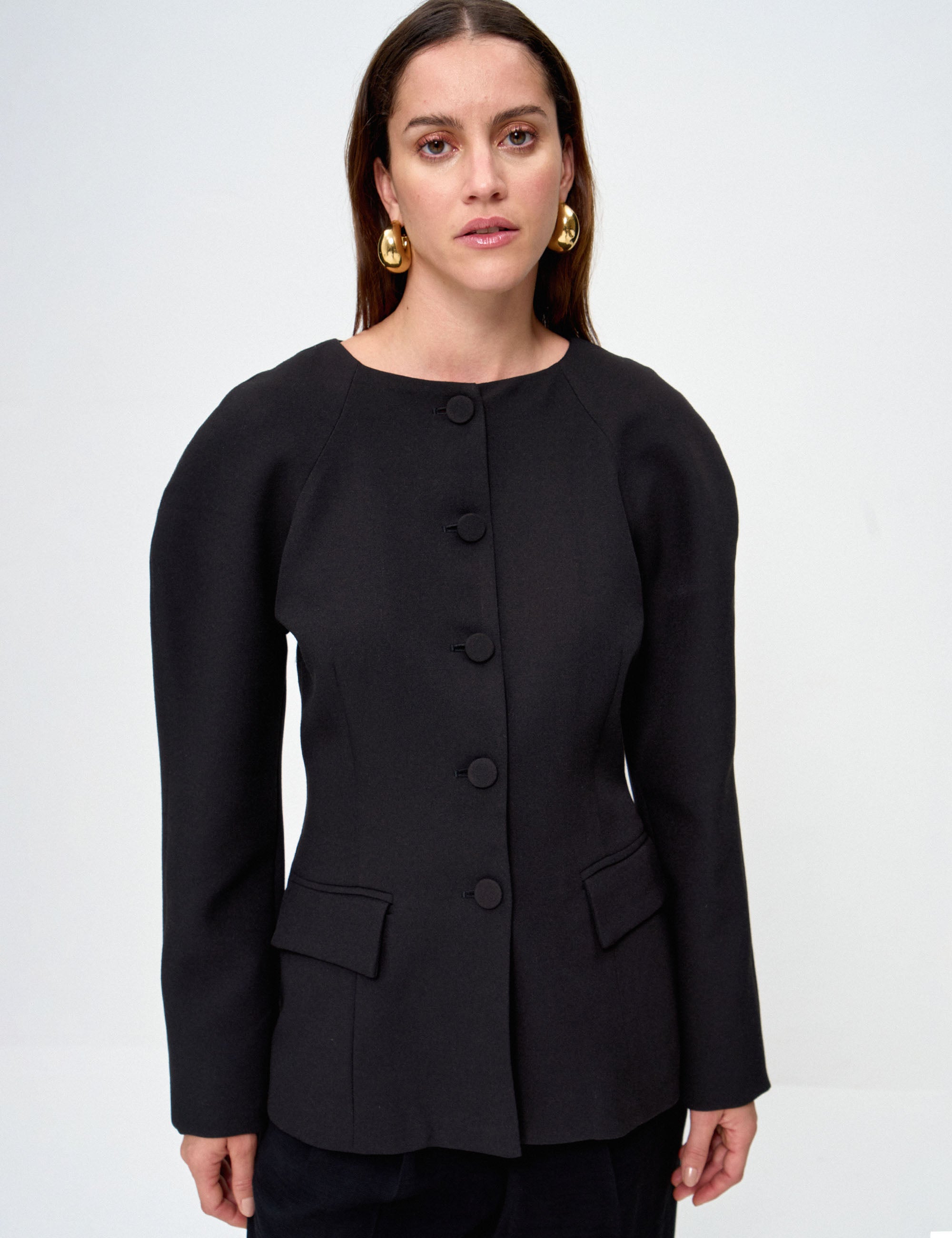 Blazer Nelly Tweed Preto