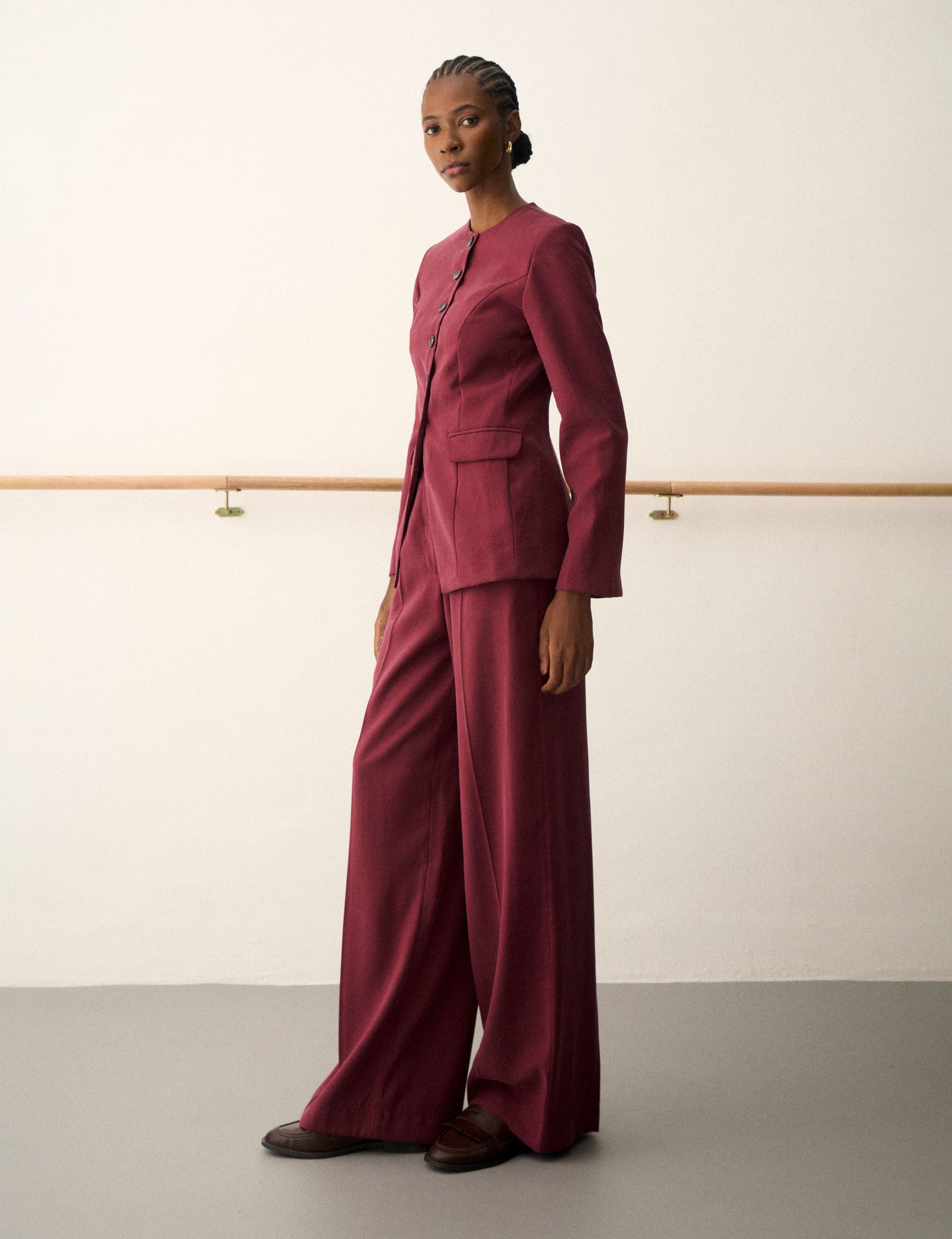 Blazer Olivia Alfaiataria Bordeaux