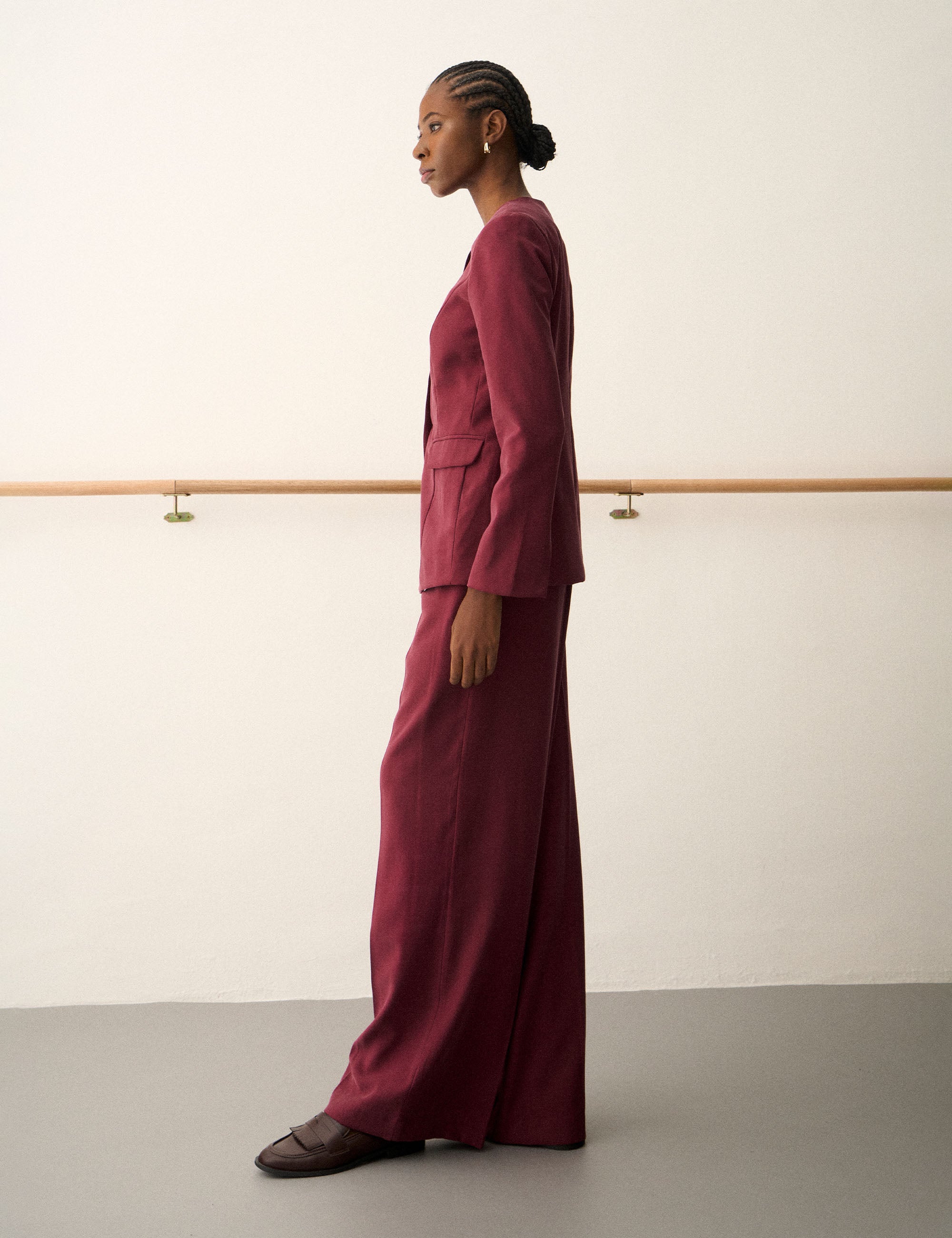Blazer Olivia Alfaiataria Bordeaux