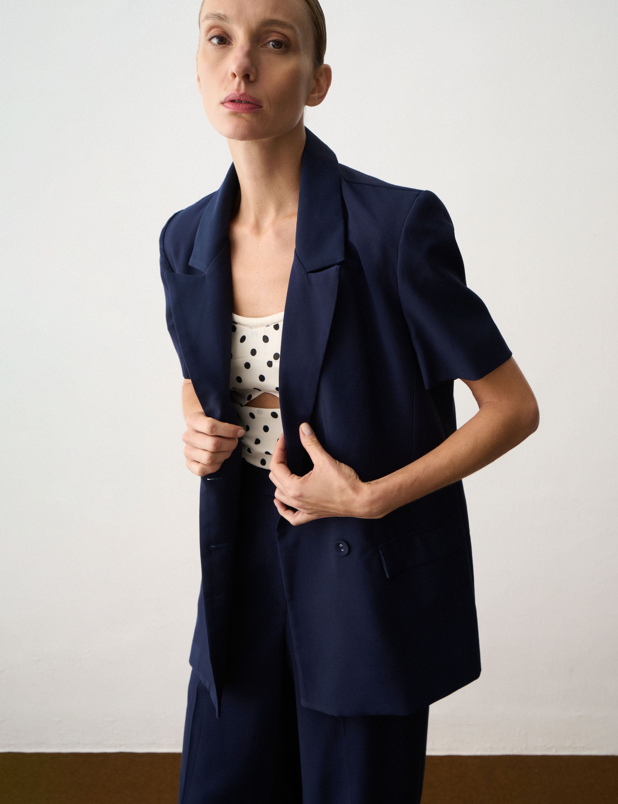 Blazer Paulina Alfaiataria Marinho