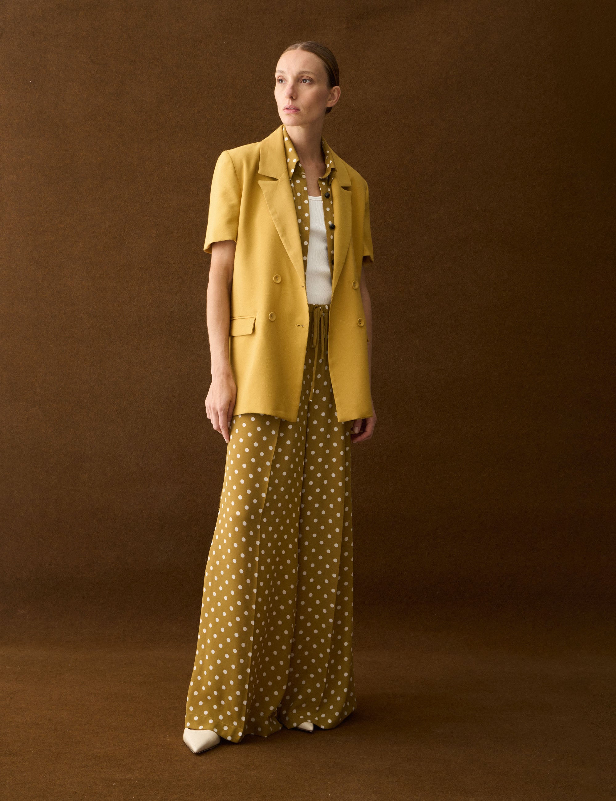 Blazer Paulina Alfaiataria Mostarda