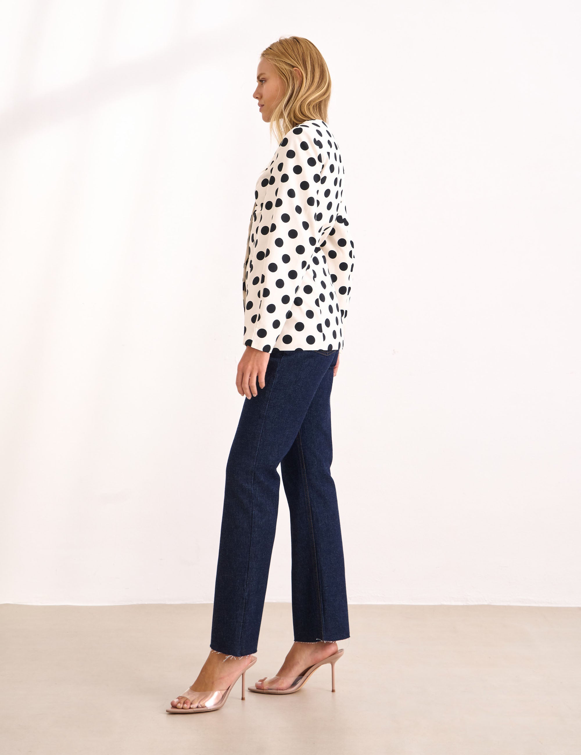 Blazer Poka Tricoline Off White