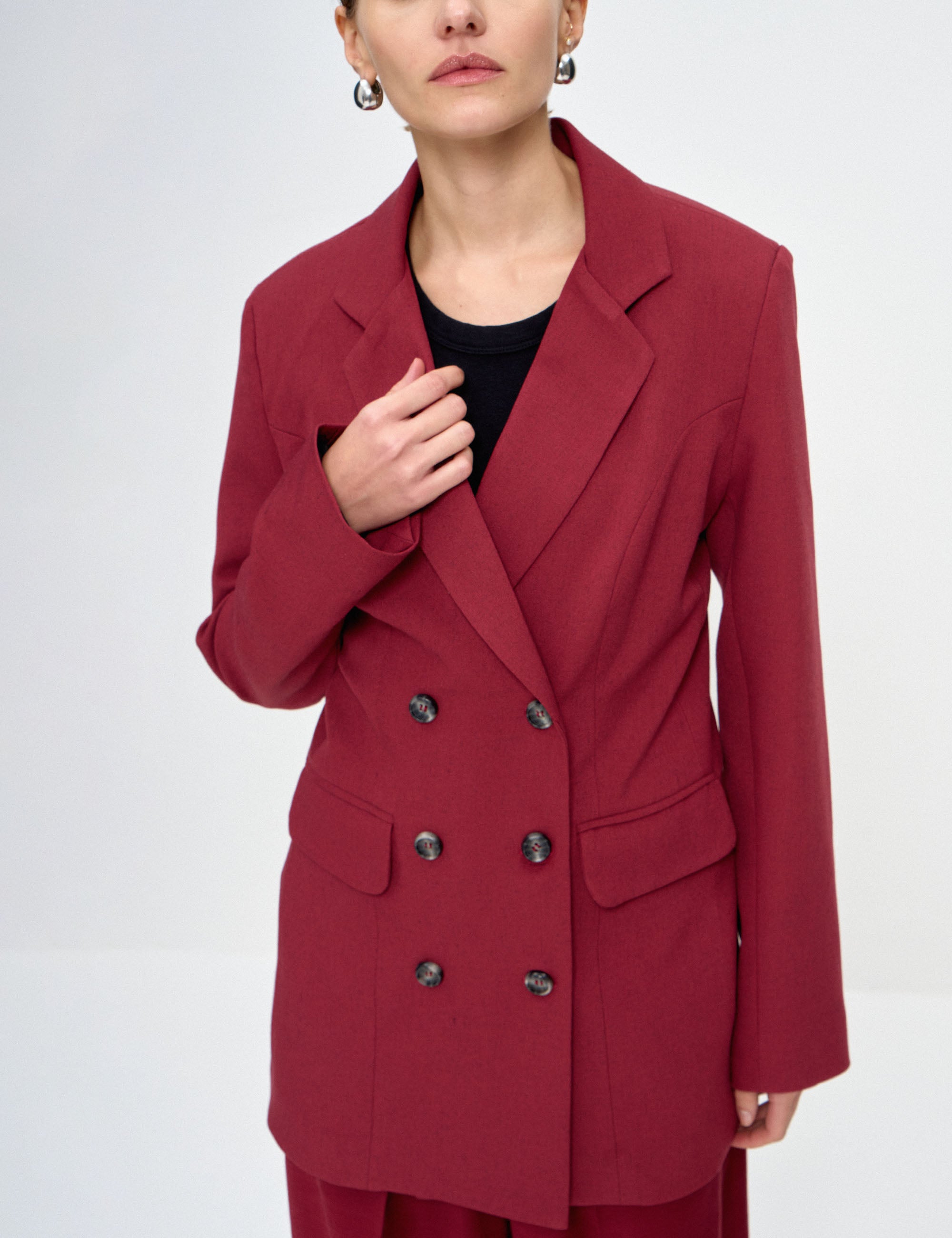 Blazer Rose Alfaiataria Carménère