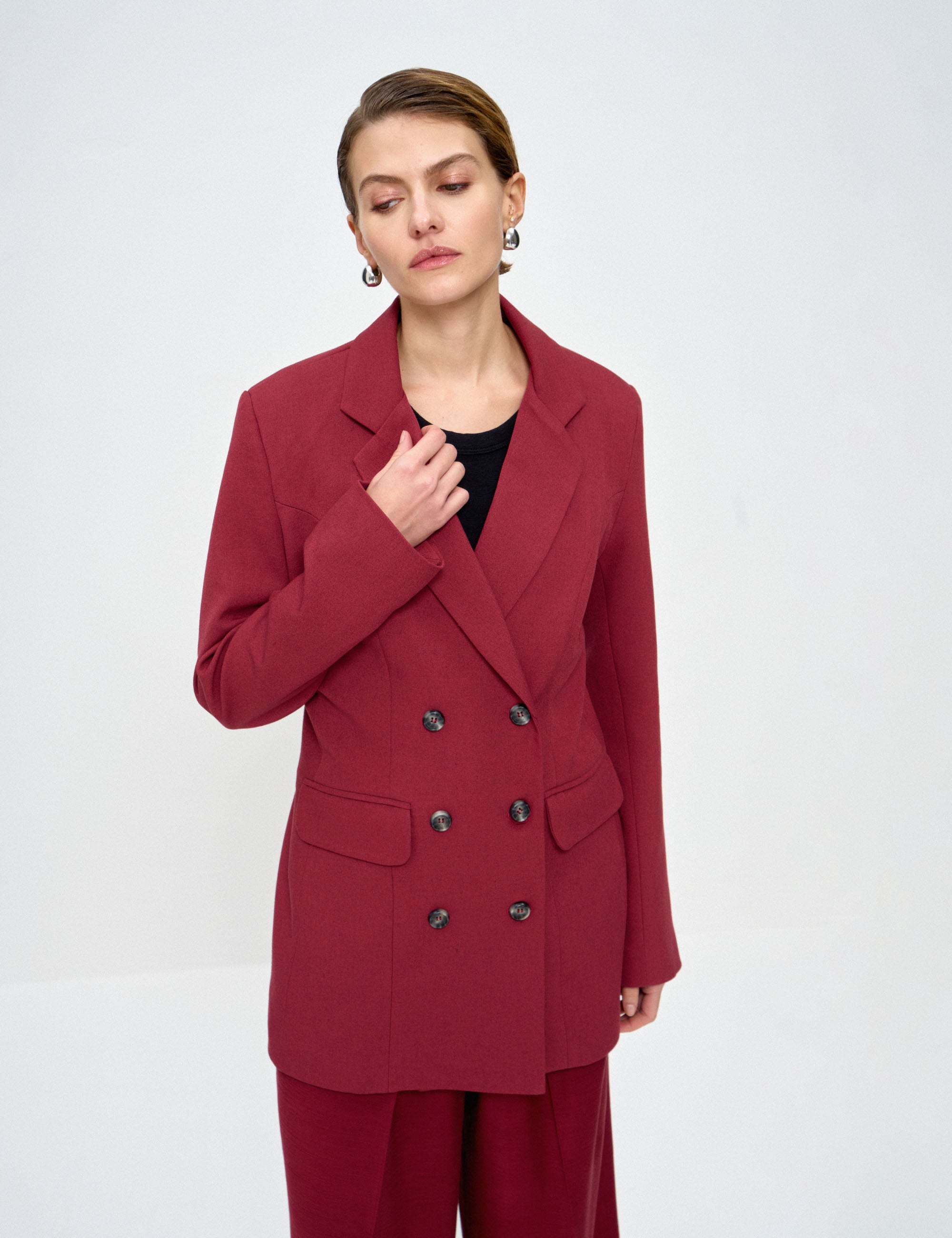 Blazer Rose Alfaiataria Carménère