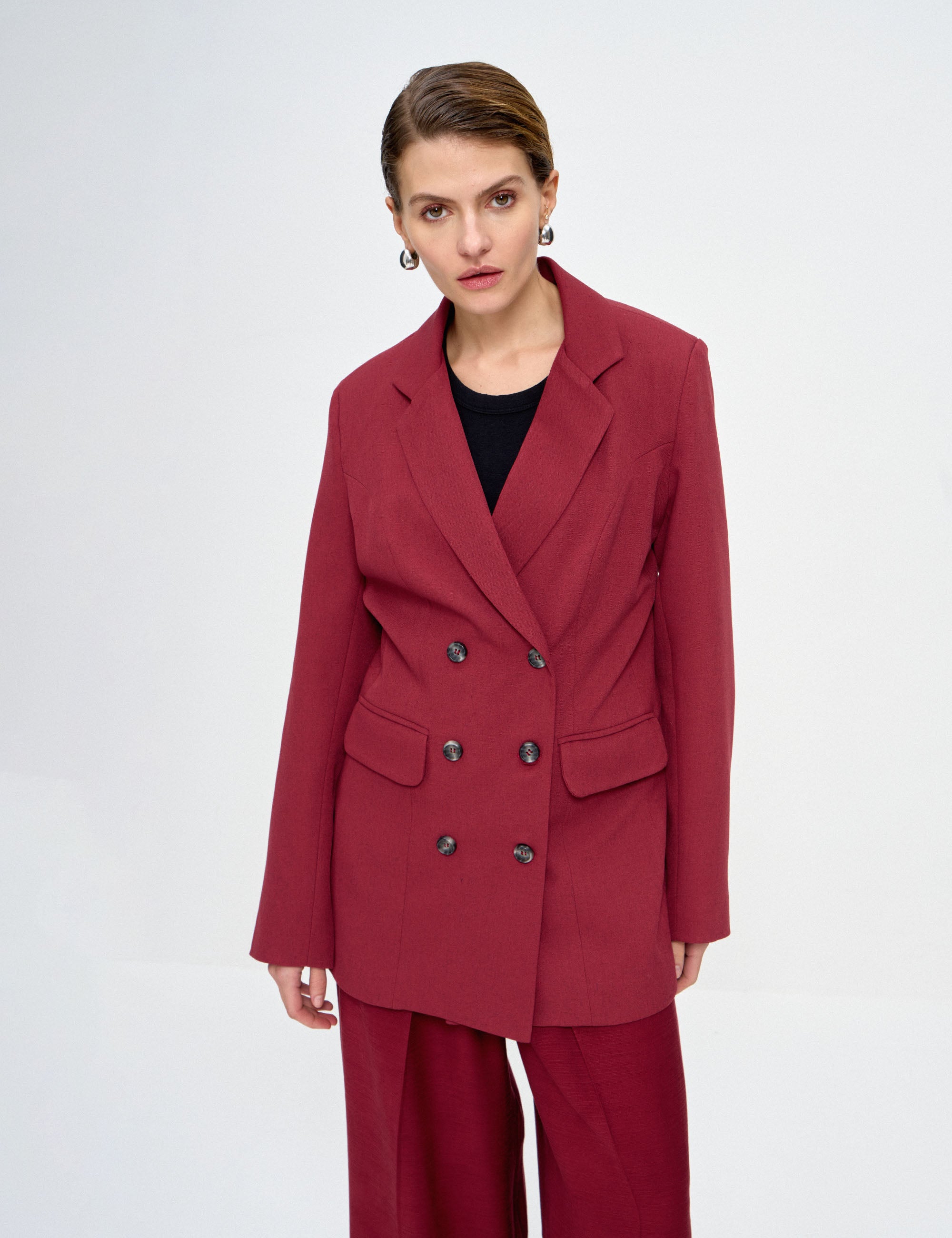 Blazer Rose Alfaiataria Carménère