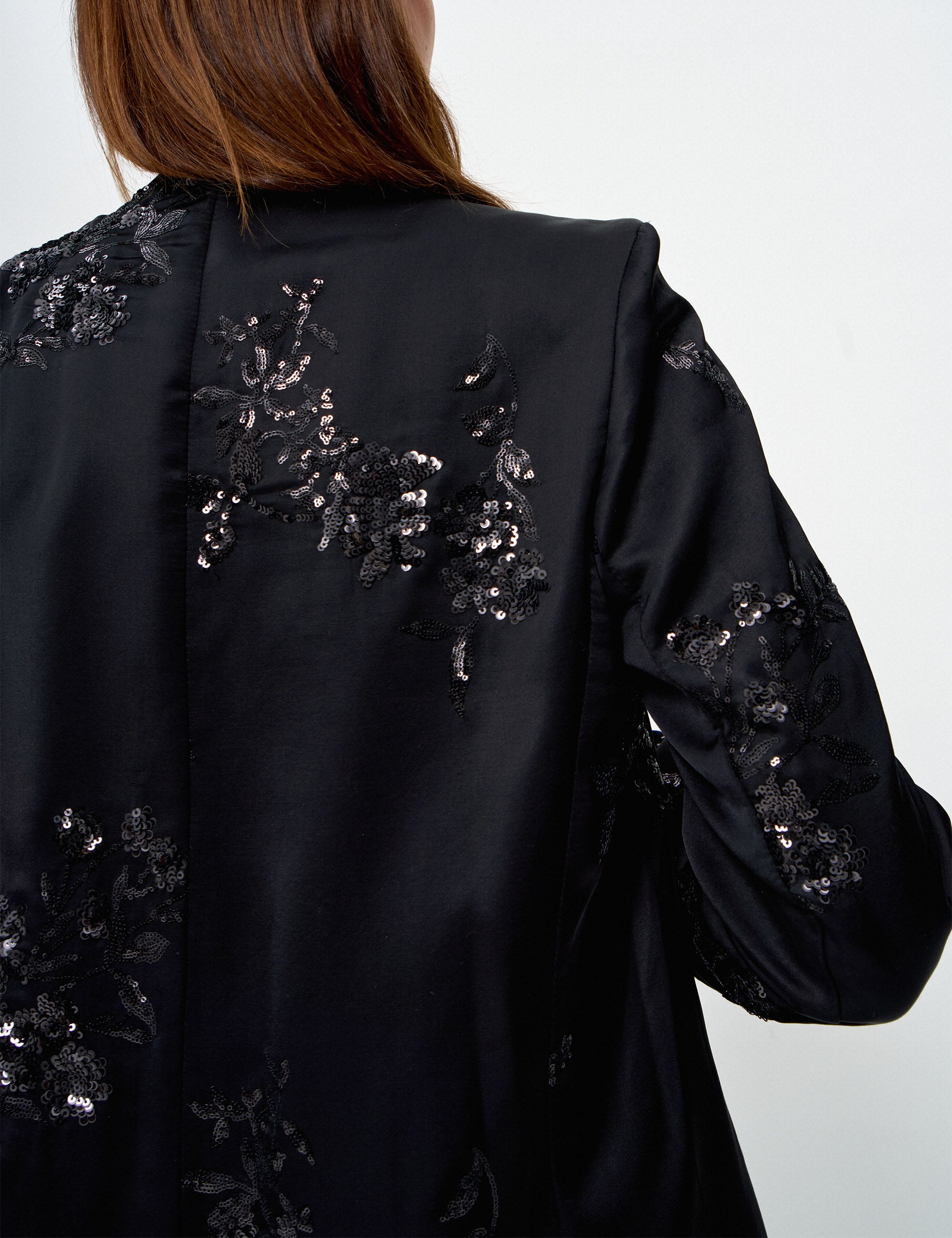 Blazer Versalhes Cetim Preto