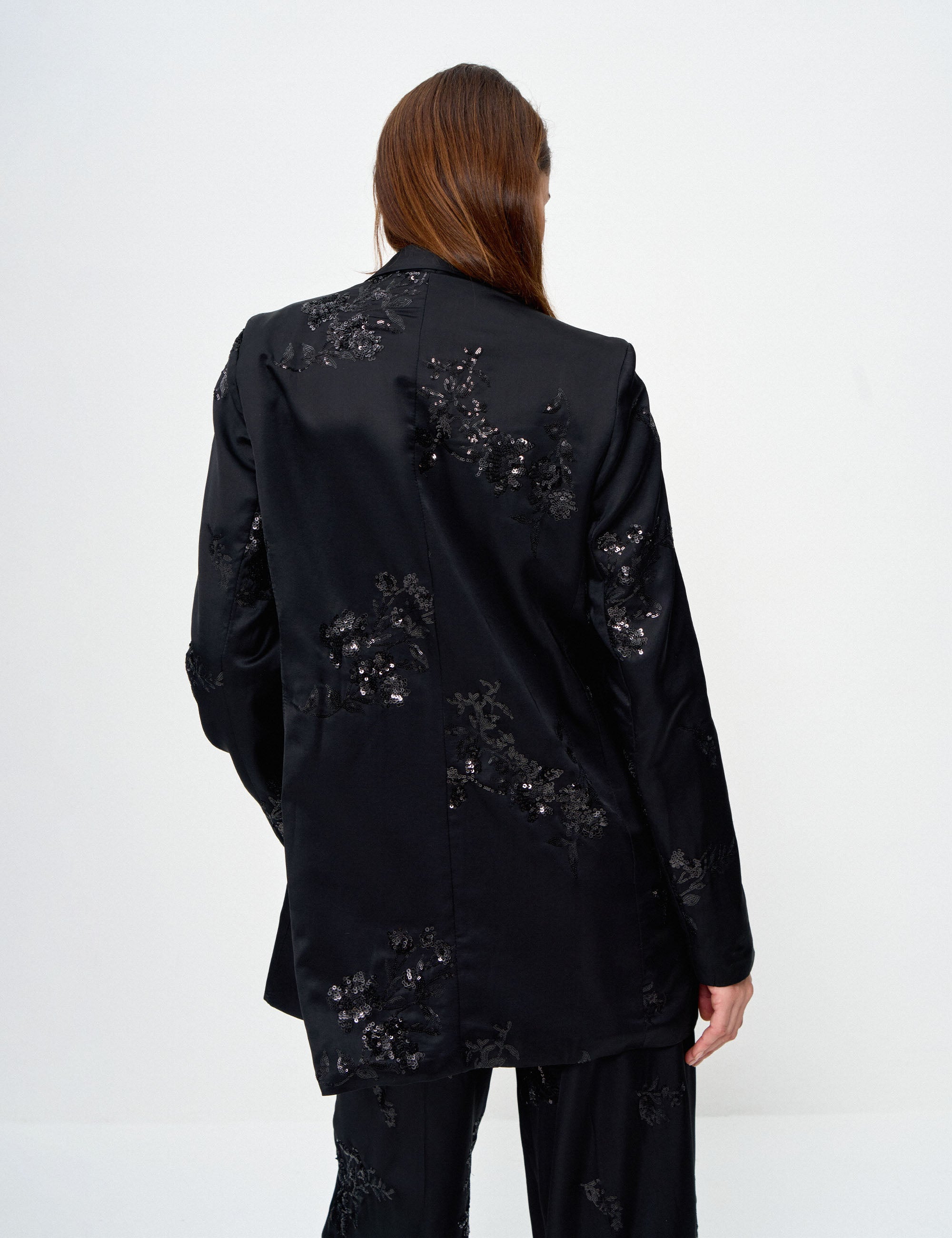 Blazer Versalhes Cetim Preto