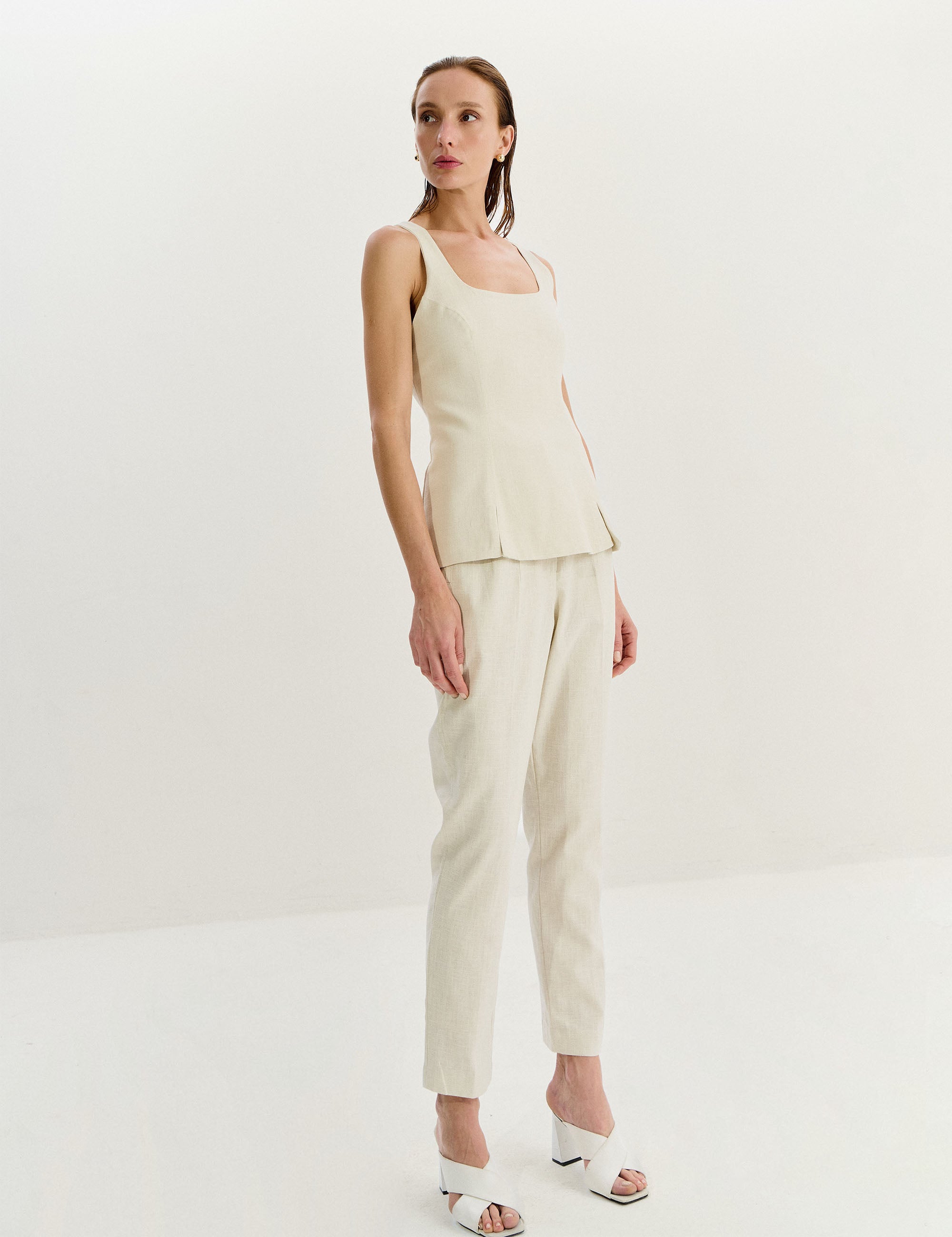 Calça Agatha Rami Areia