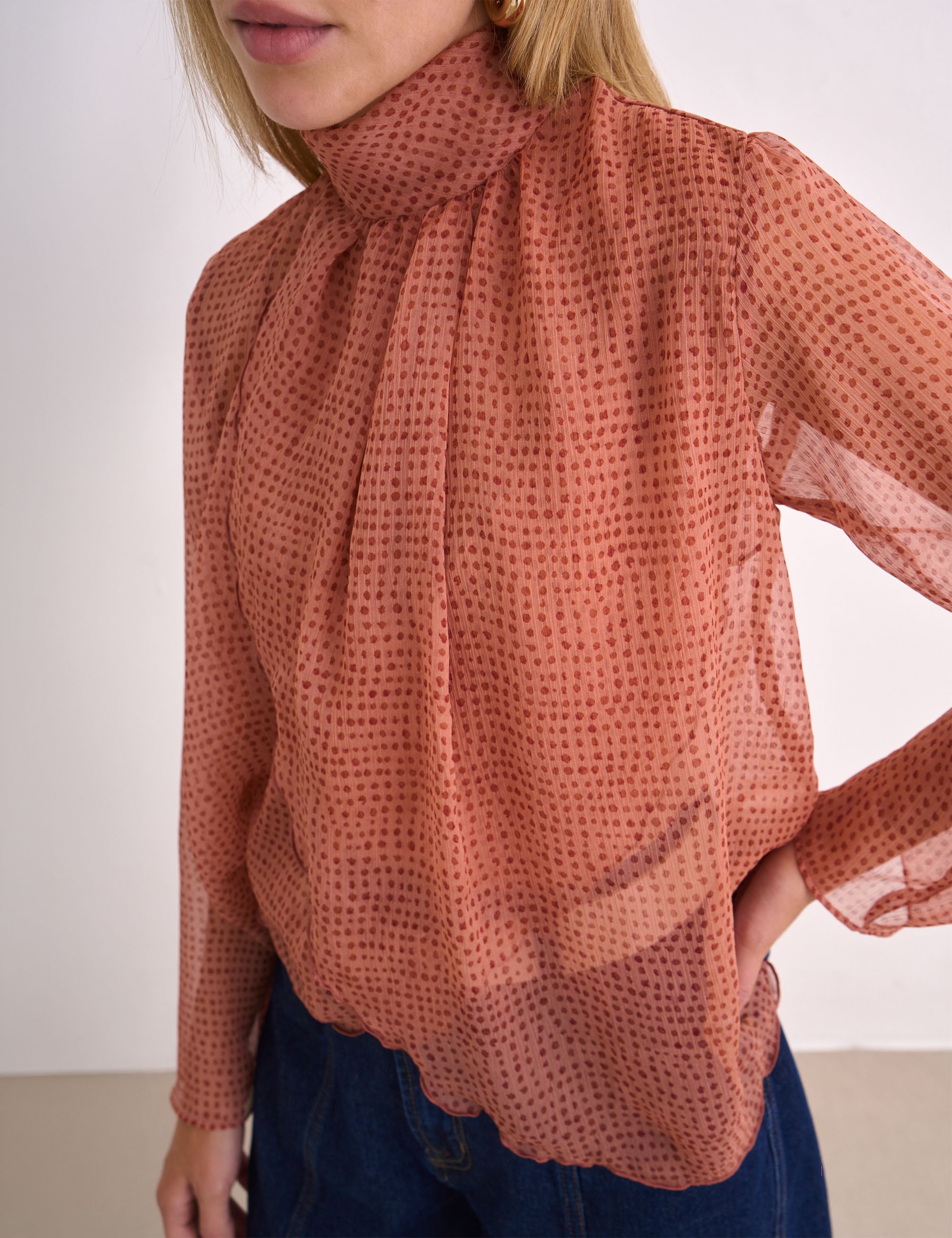Blusa Aline Chiffon Concha