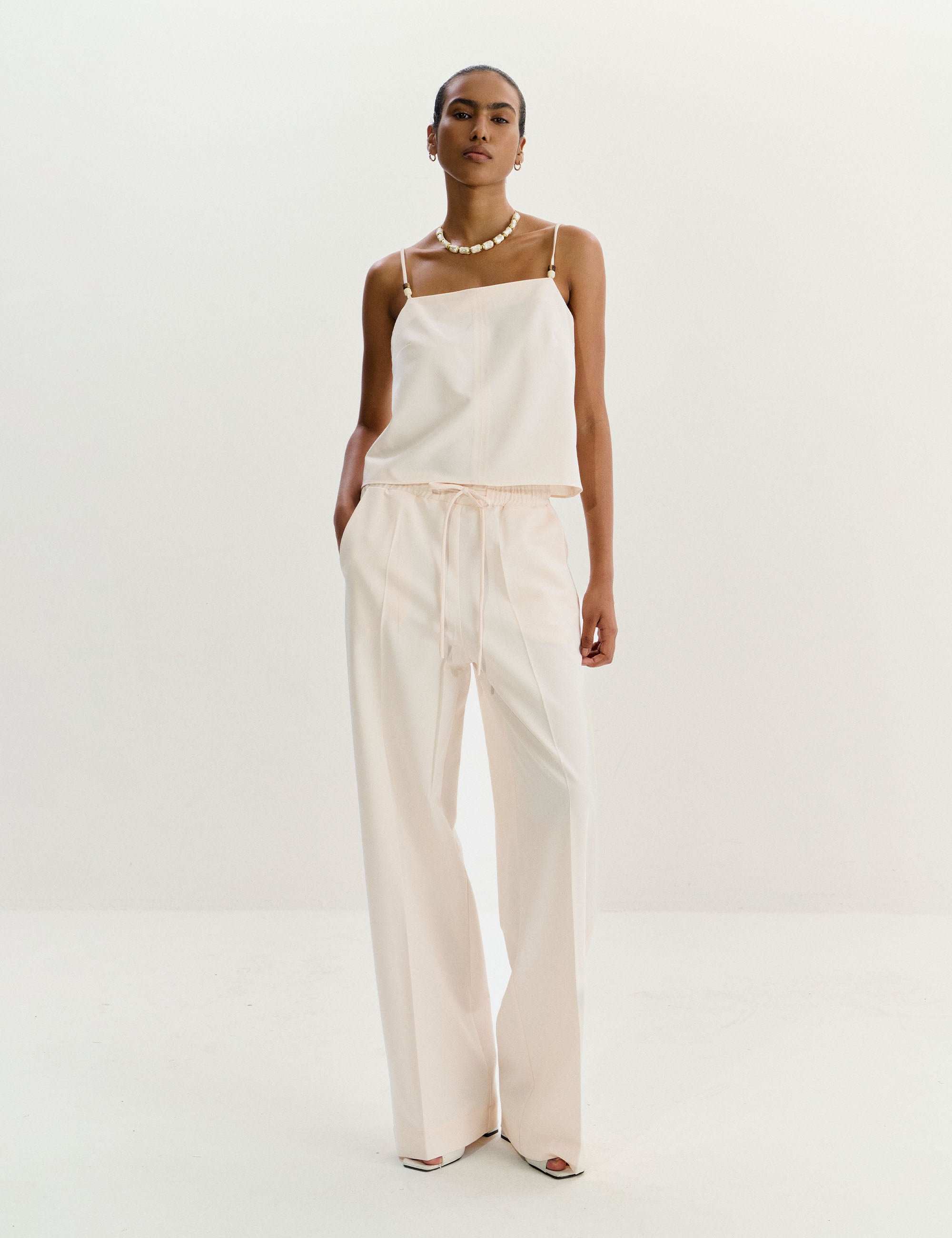 Blusa Ametista Alfaiataria Marfim