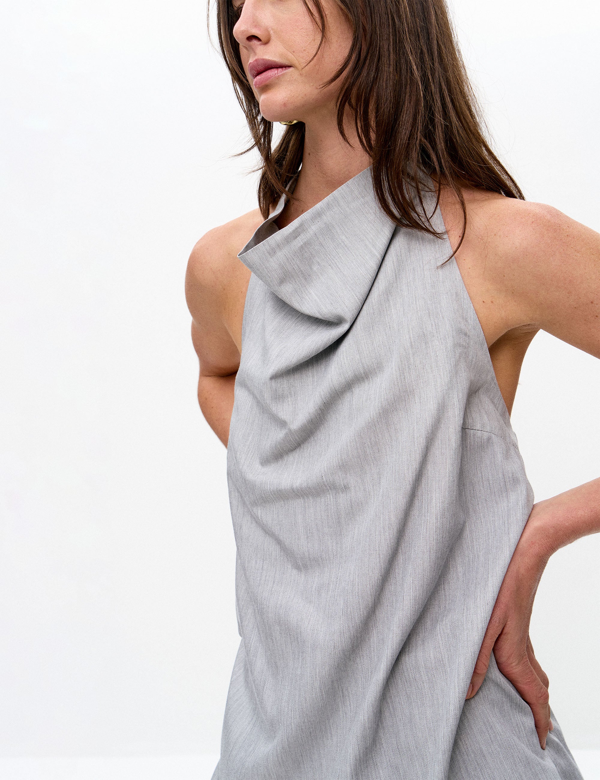 Blusa Andreia Alfaiataria Cinza