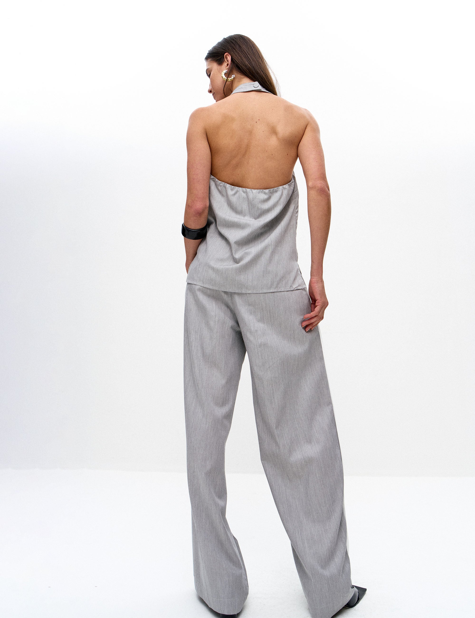 Blusa Andreia Alfaiataria Cinza