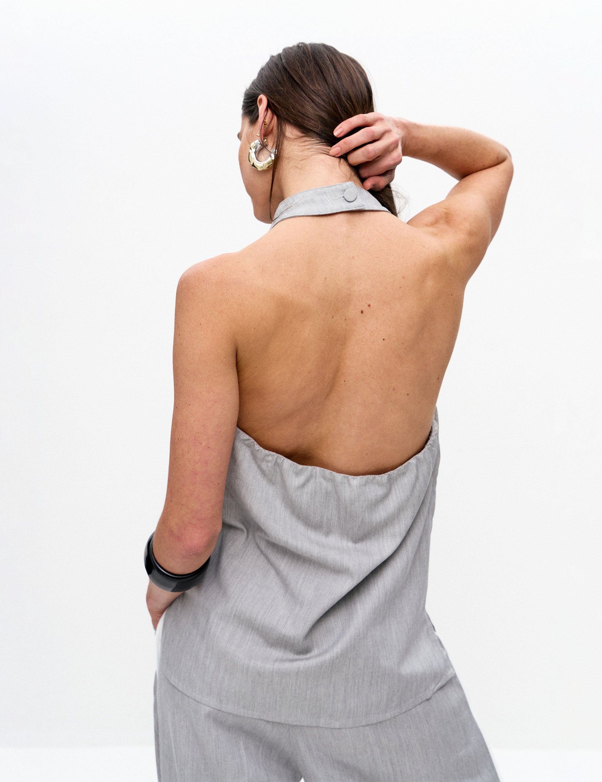 Blusa Andreia Alfaiataria Cinza