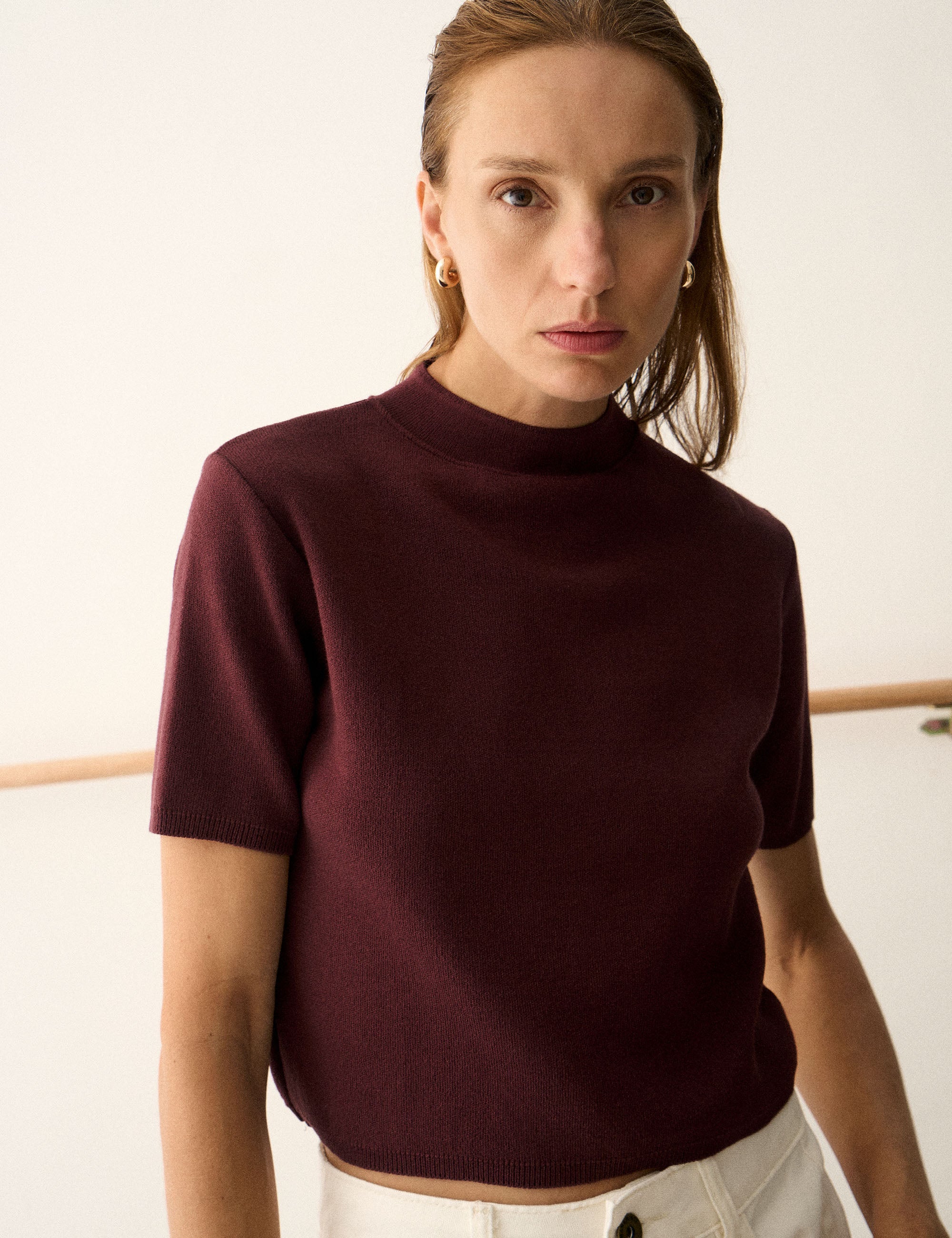 Blusa Aurora Tricot Beringela