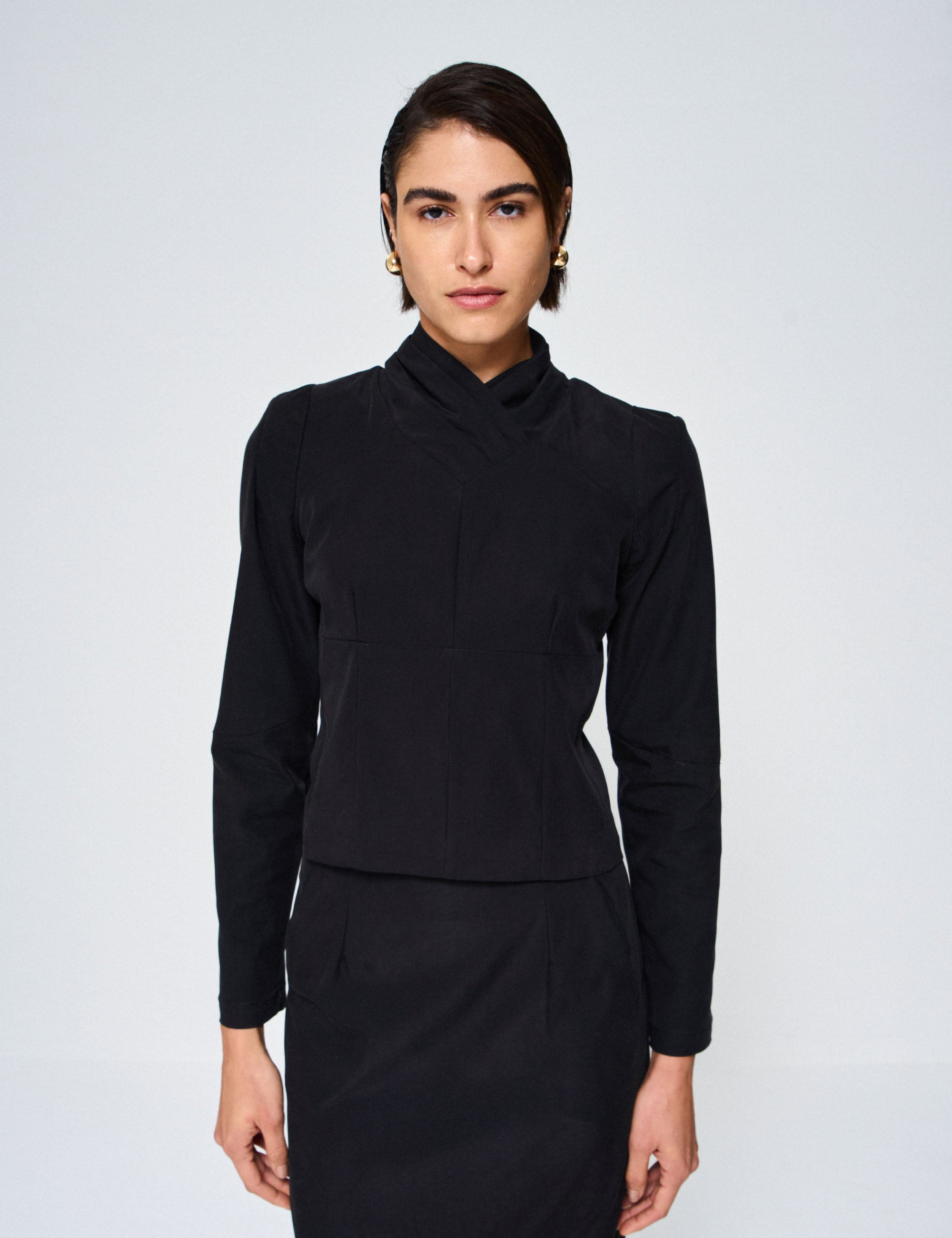 Blusa Brooklin Alfaiataria Preto