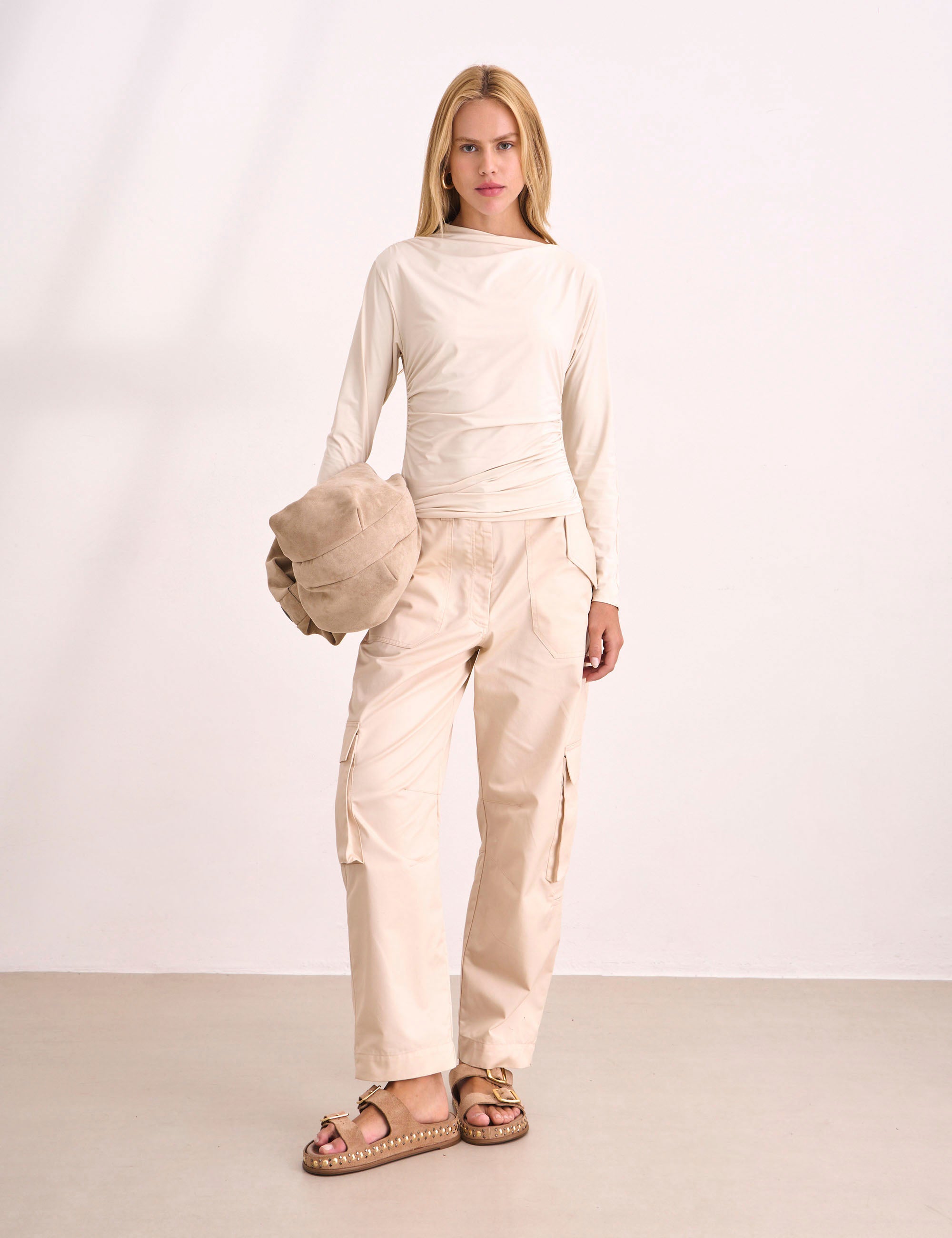 Blusa Delphine Malha Areia