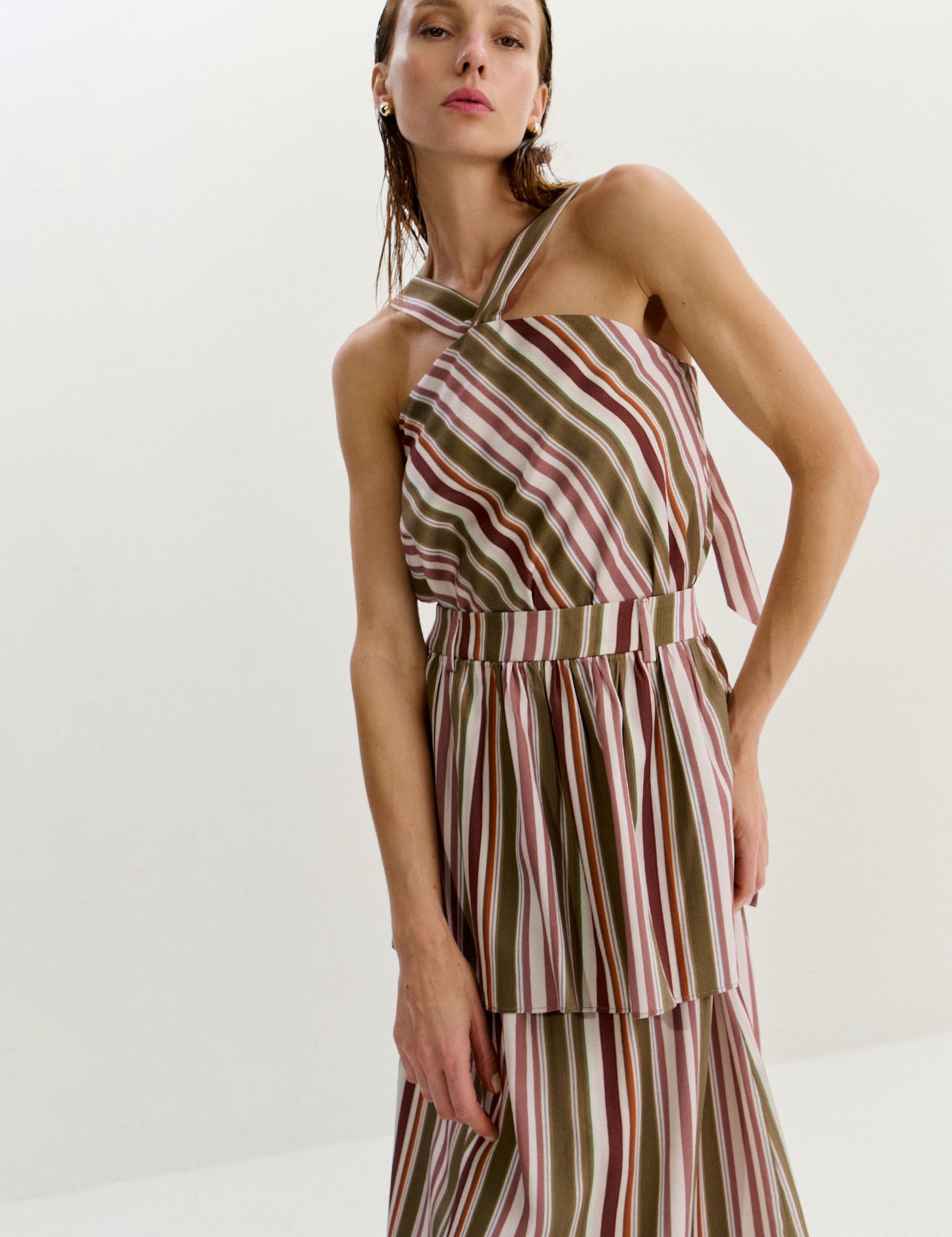 Blusa Eliana Listra Caramelo