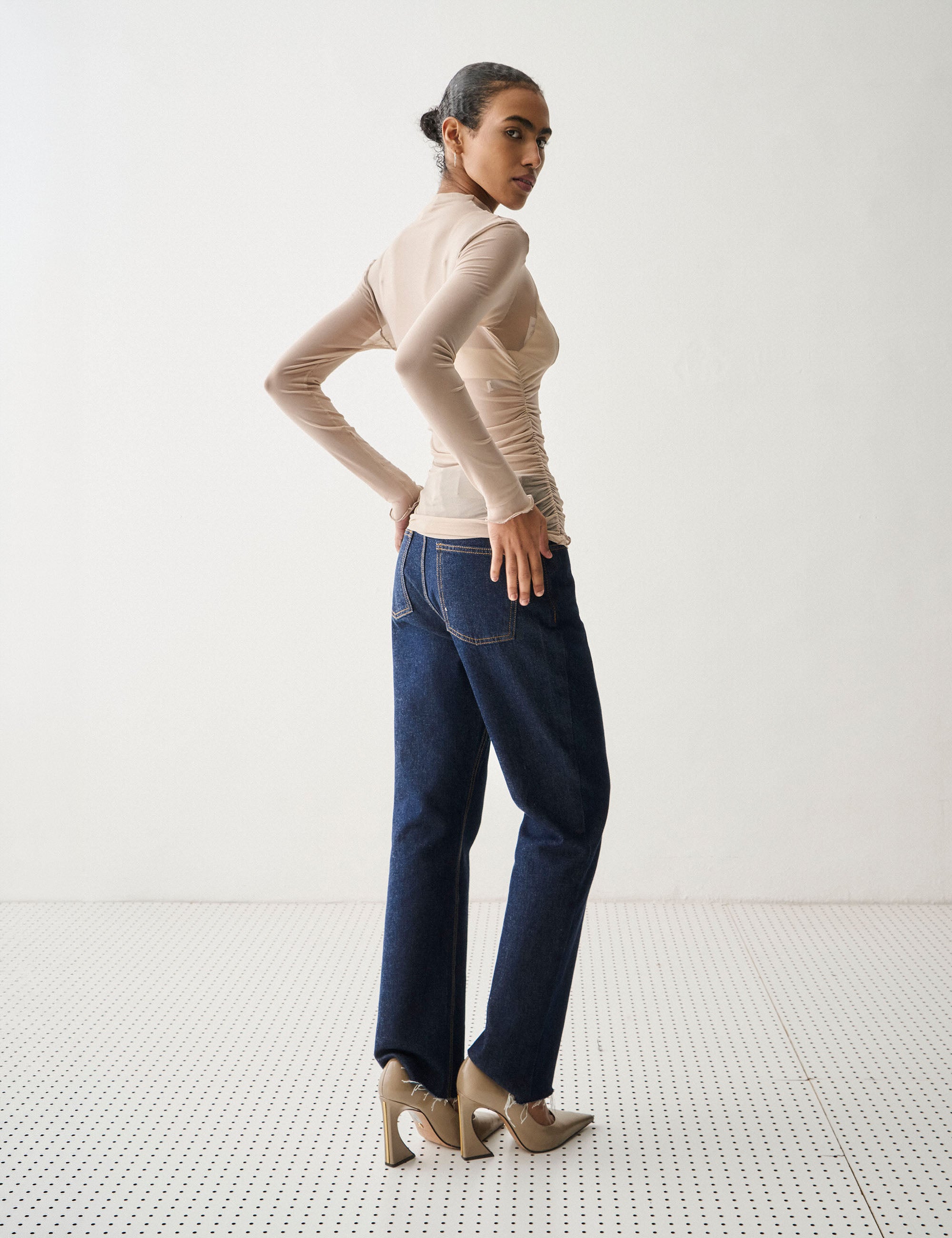 Blusa Erika Tule Nude