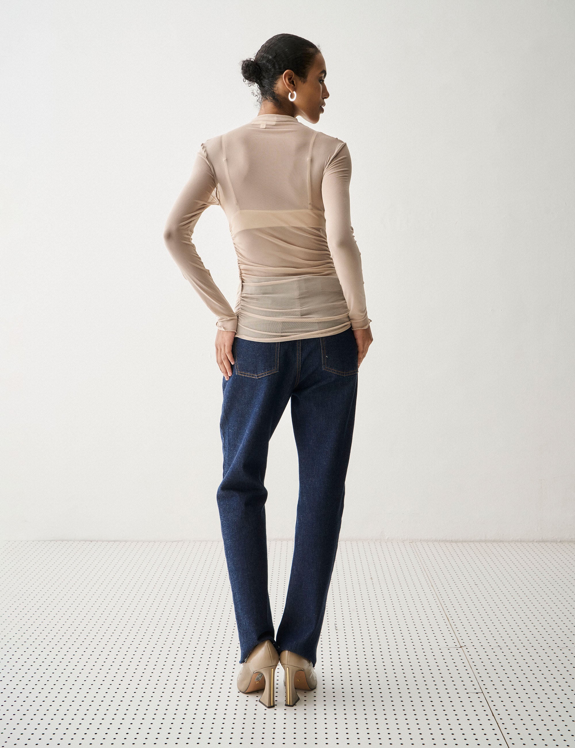 Blusa Erika Tule Nude