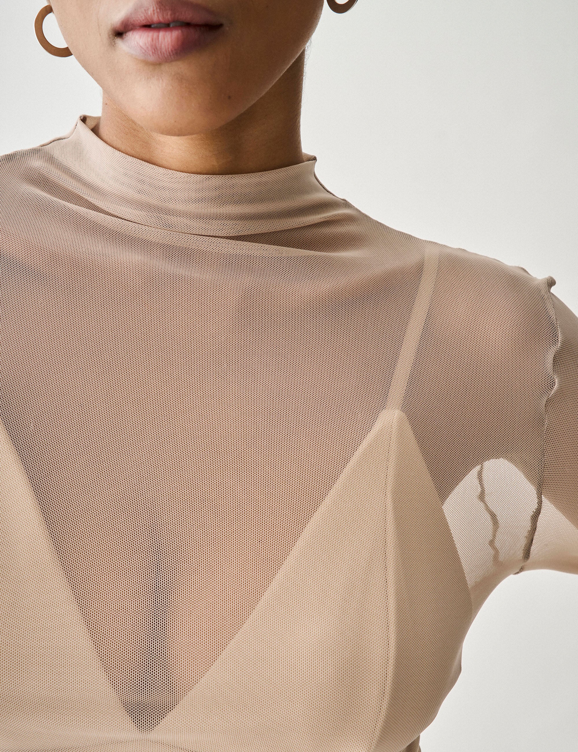 Blusa Erika Tule Nude