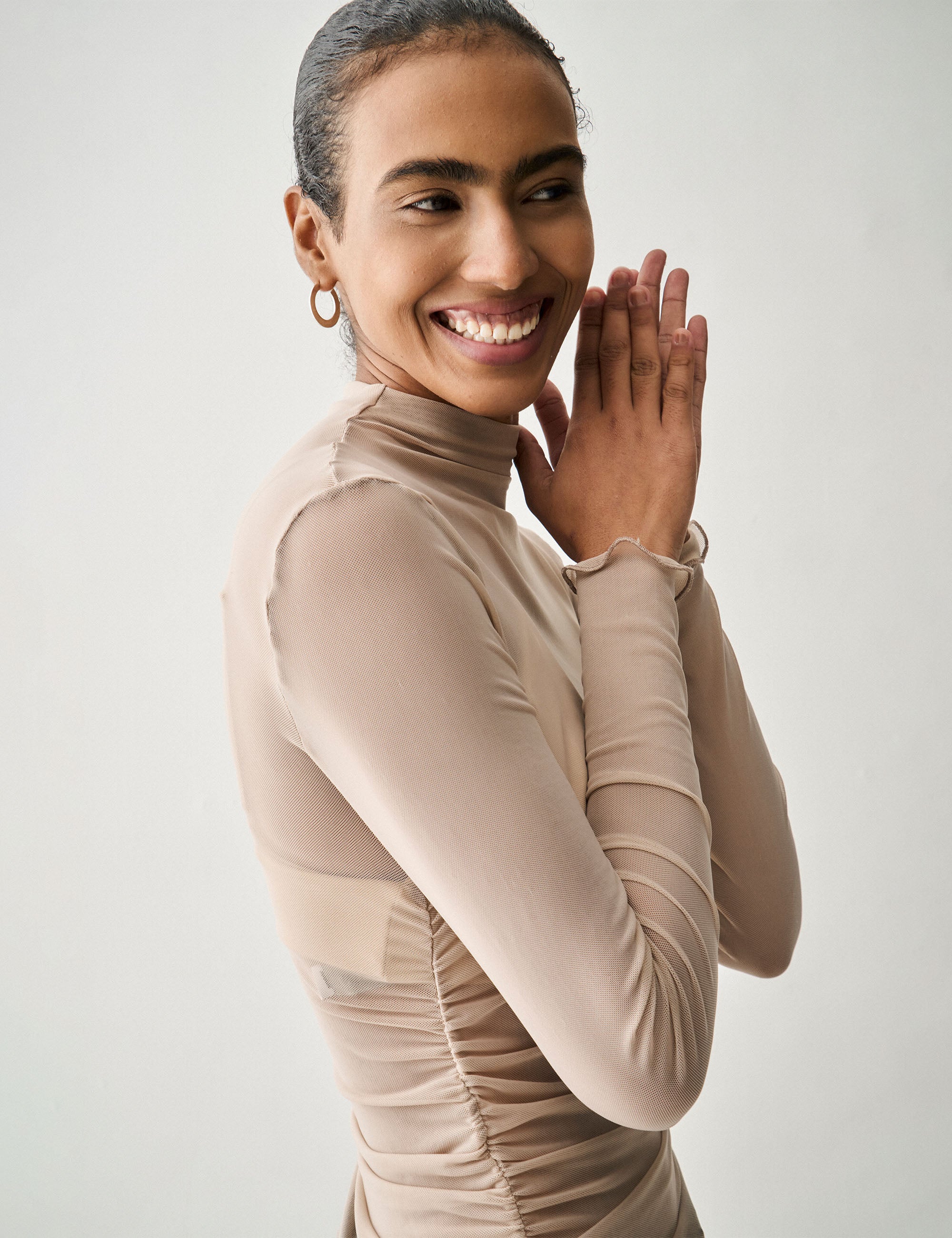 Blusa Erika Tule Nude