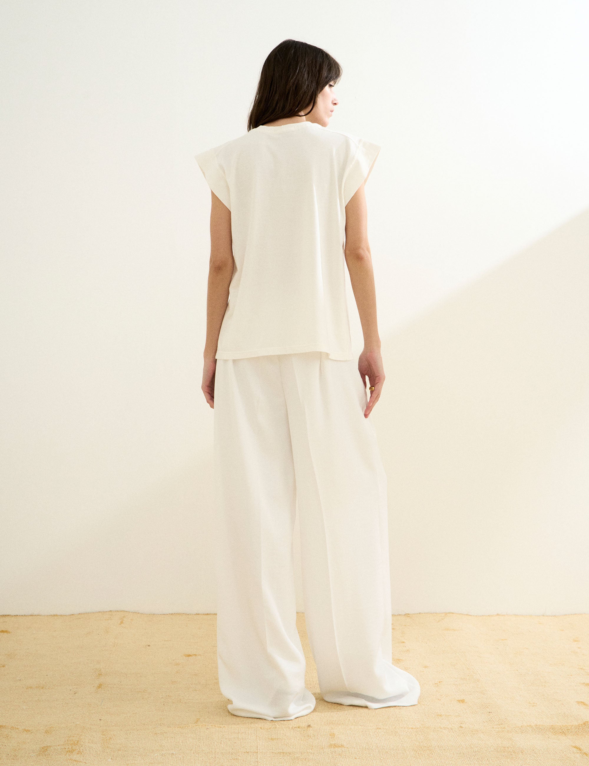 Blusa Estrela Malha Off White
