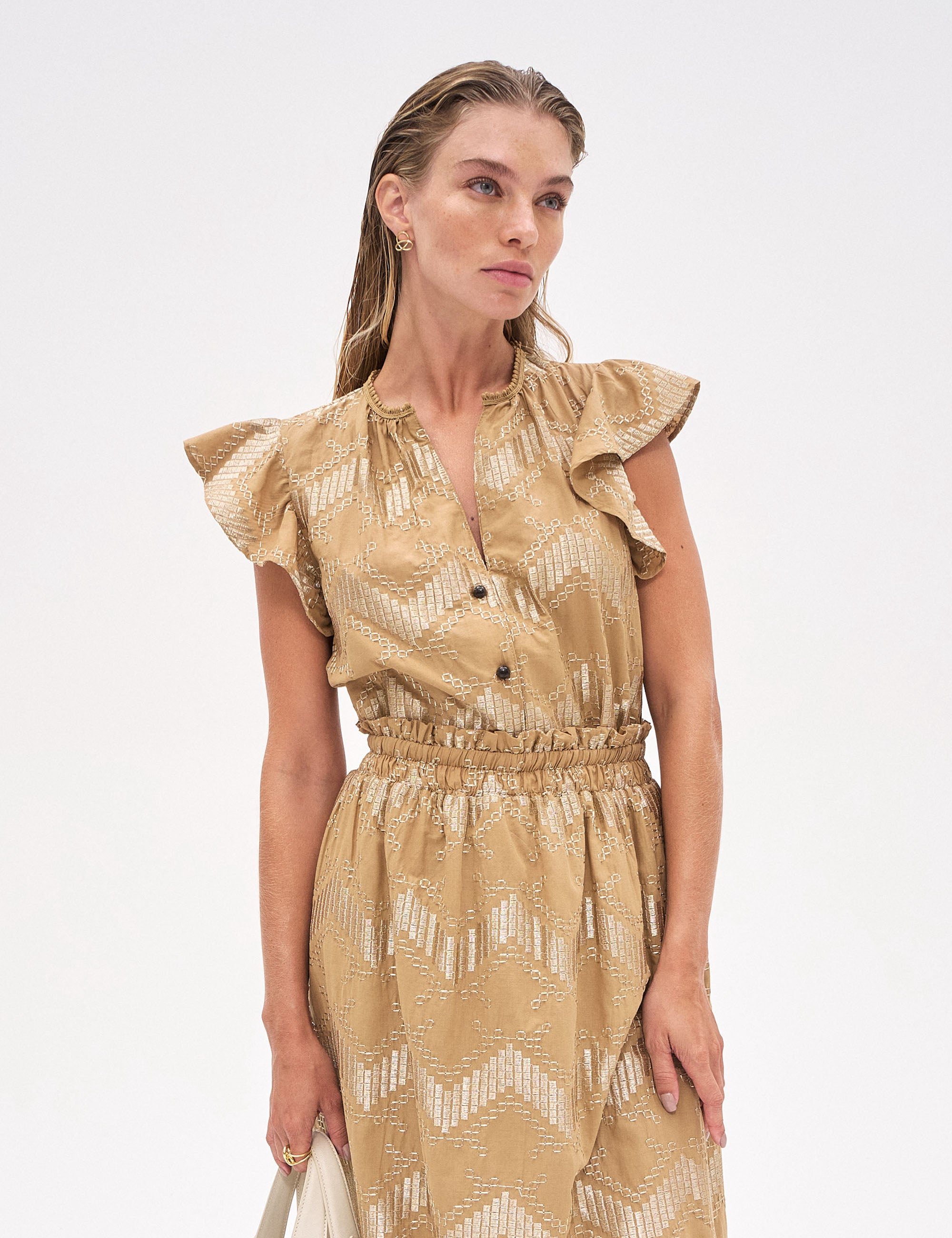 Blusa Istambul Renda Bege