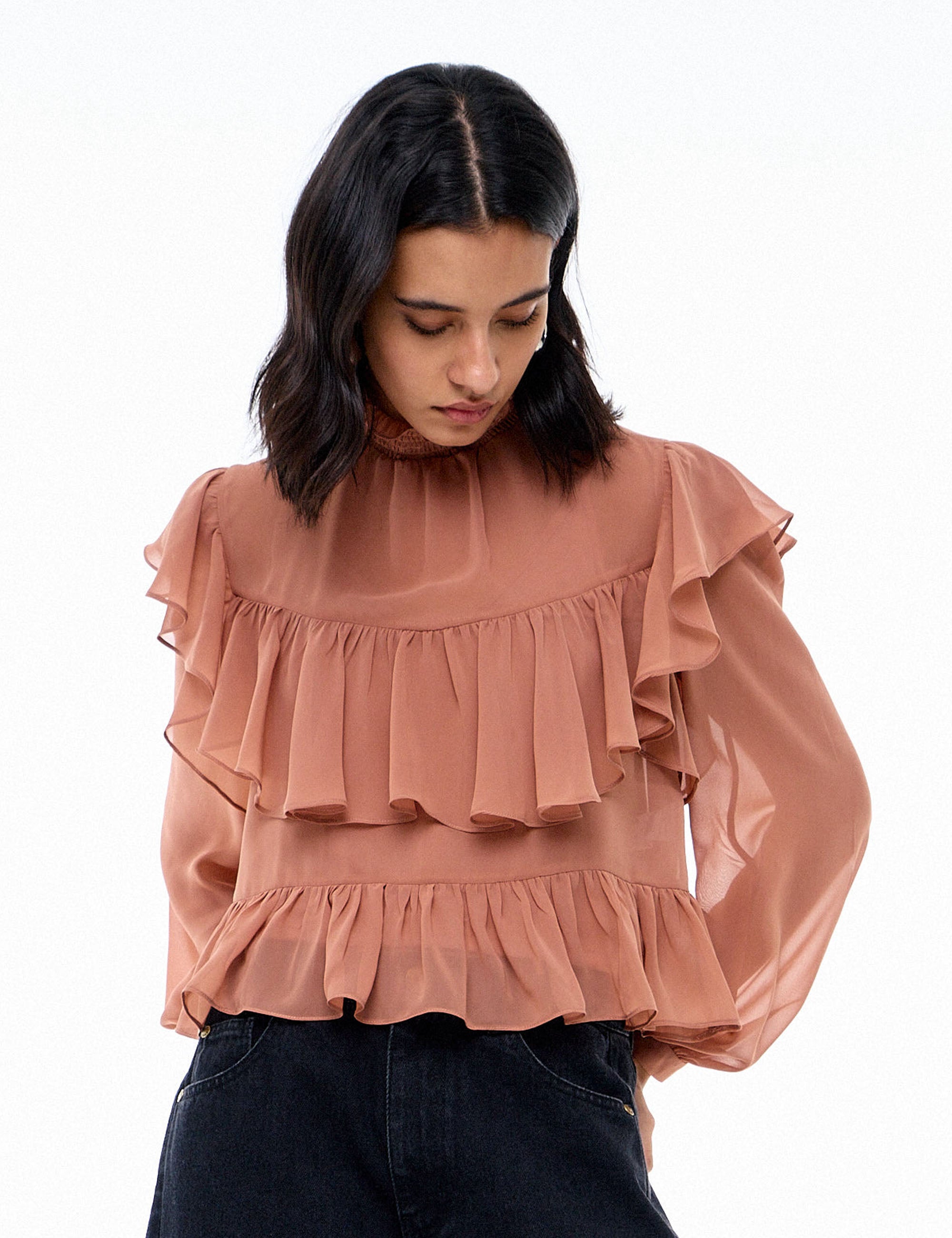 Blusa Joya Chiffon Blush