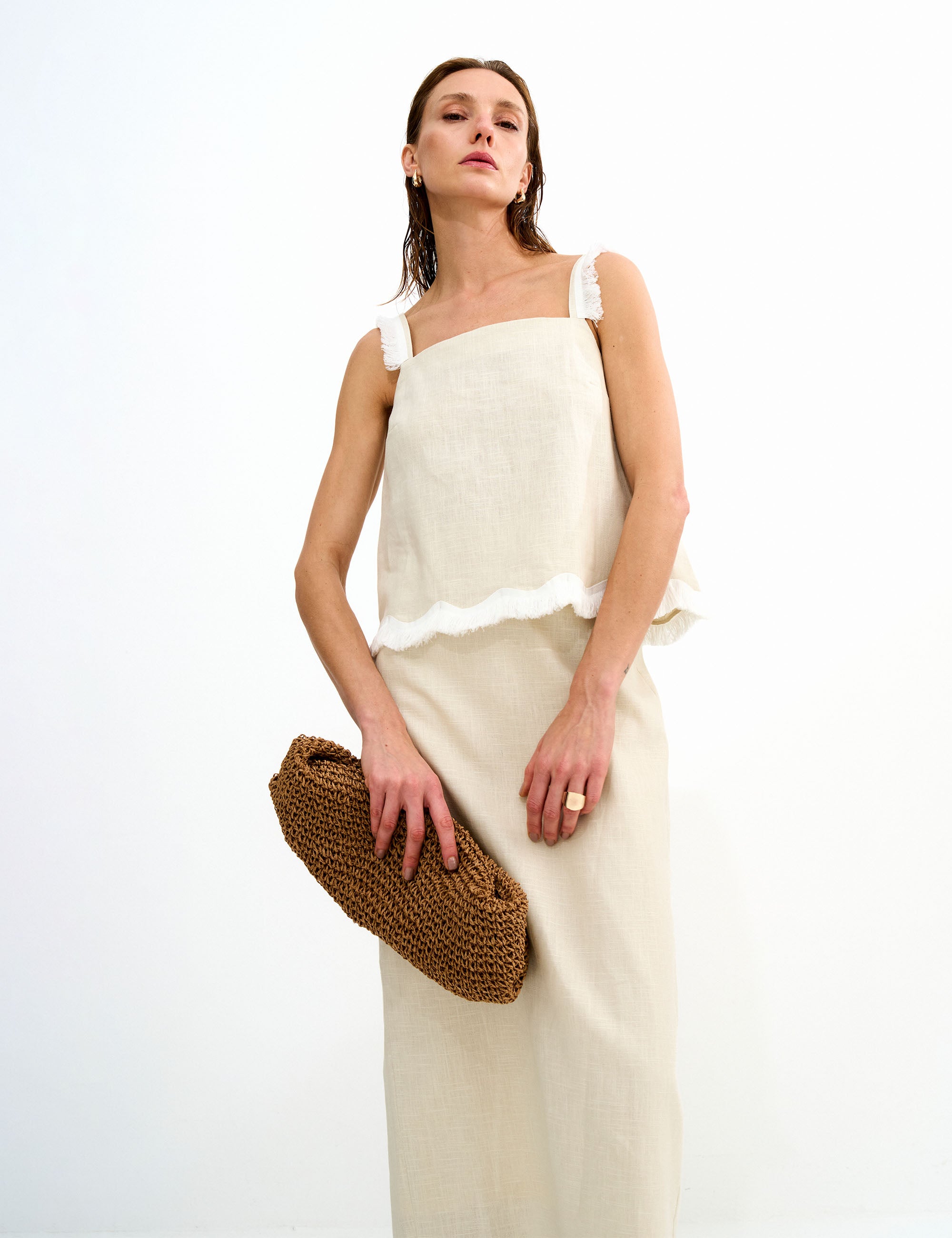 Blusa Kai Ramie Areia