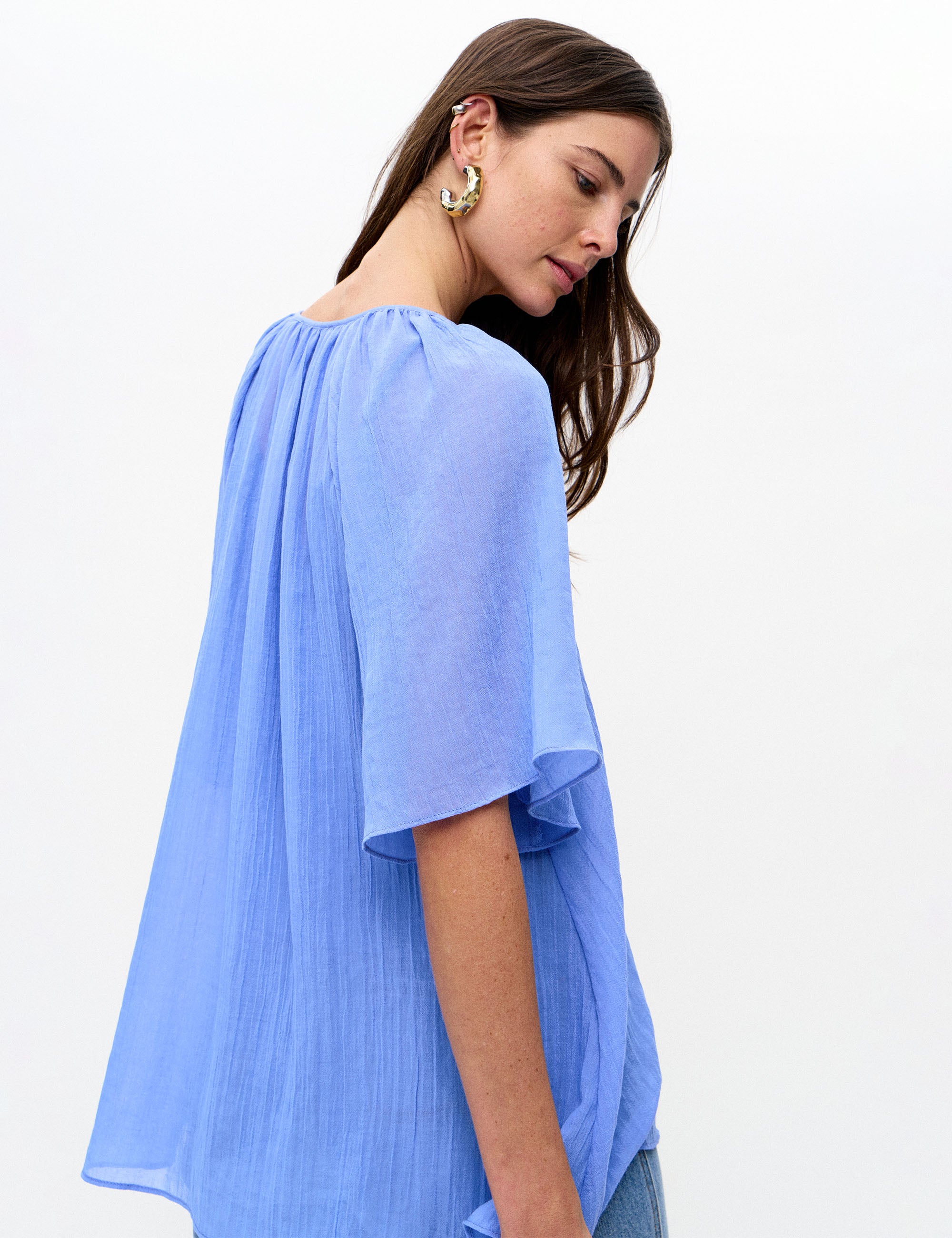 Blusa Lais Gaze Azul