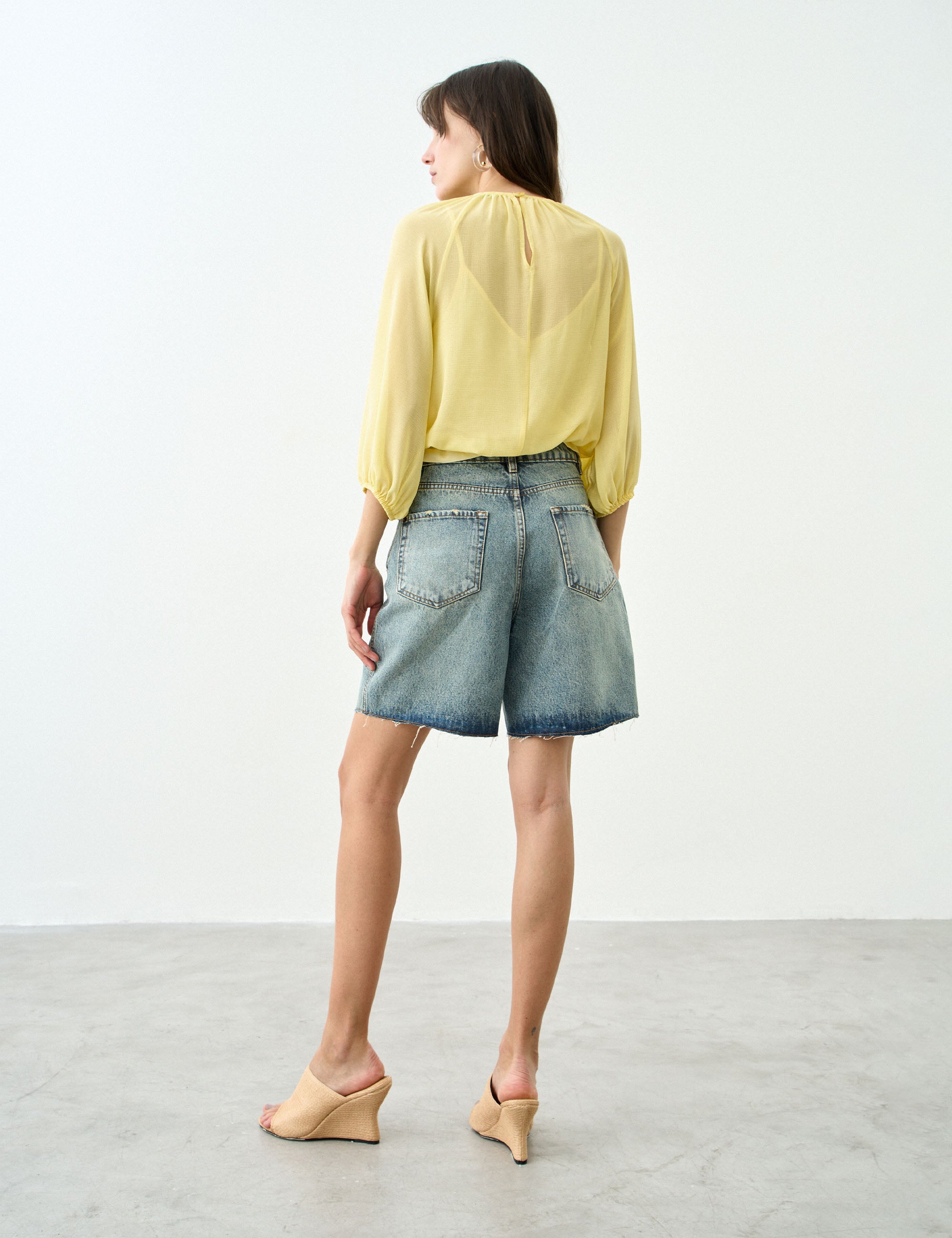 Blusa Larissa Chifon Amarelo