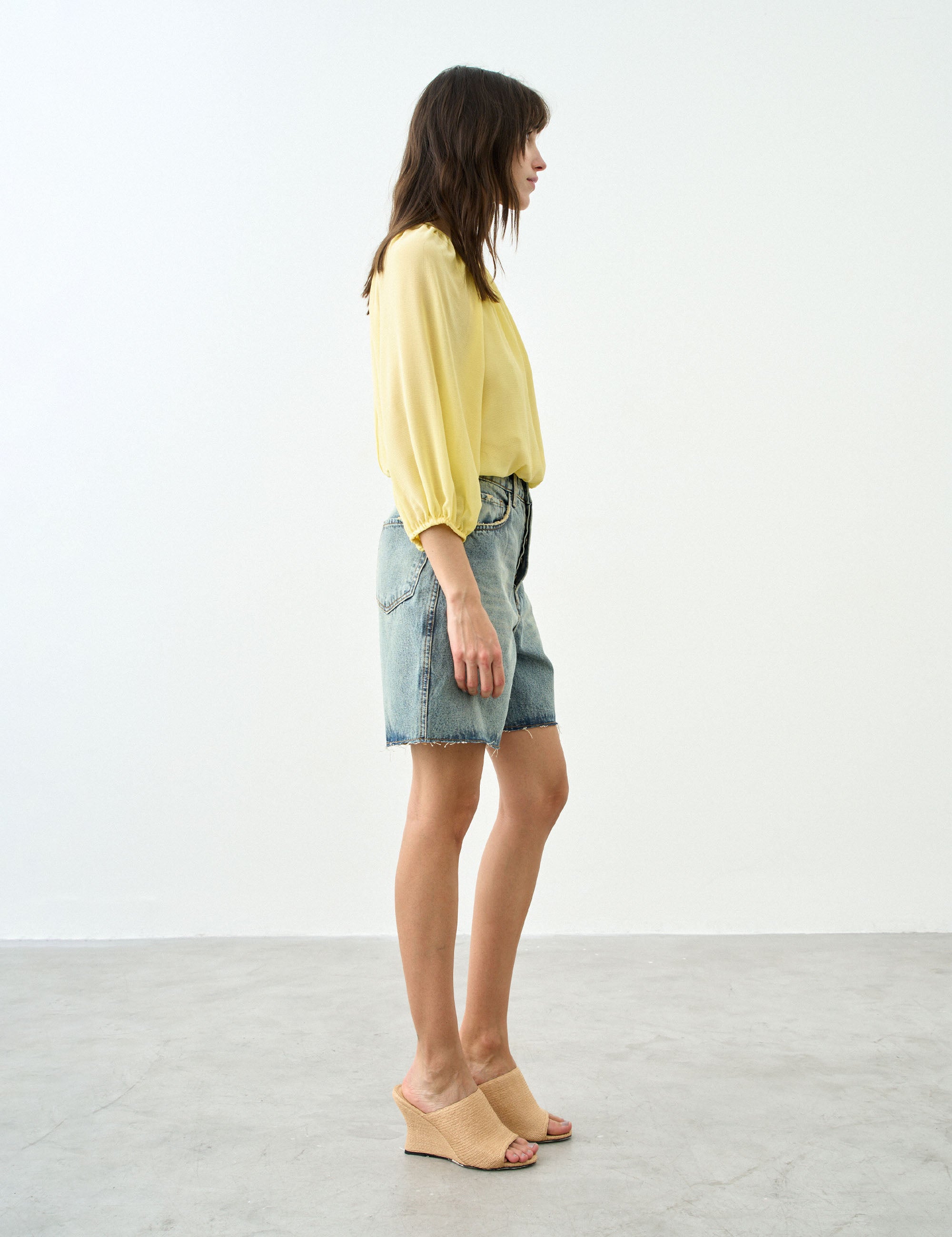 Blusa Larissa Chifon Amarelo