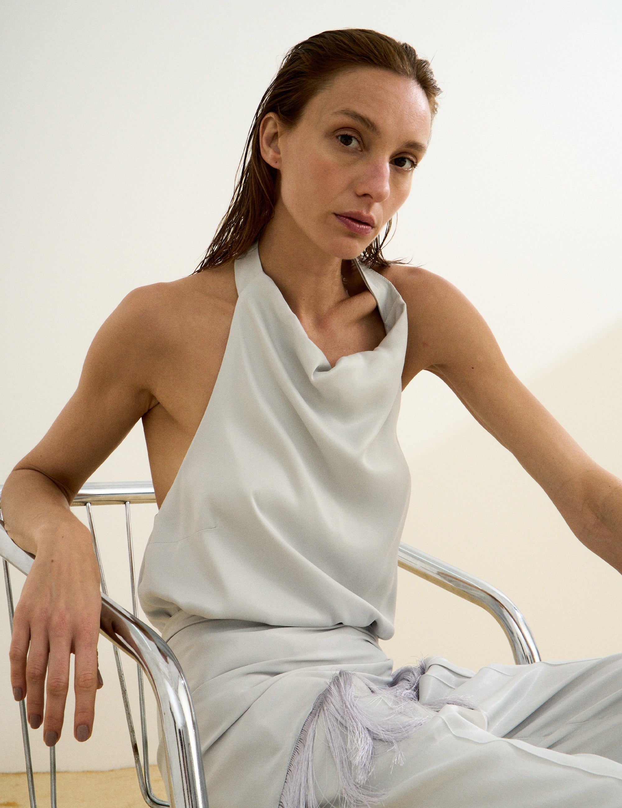 Blusa Lauren Cetim Prata