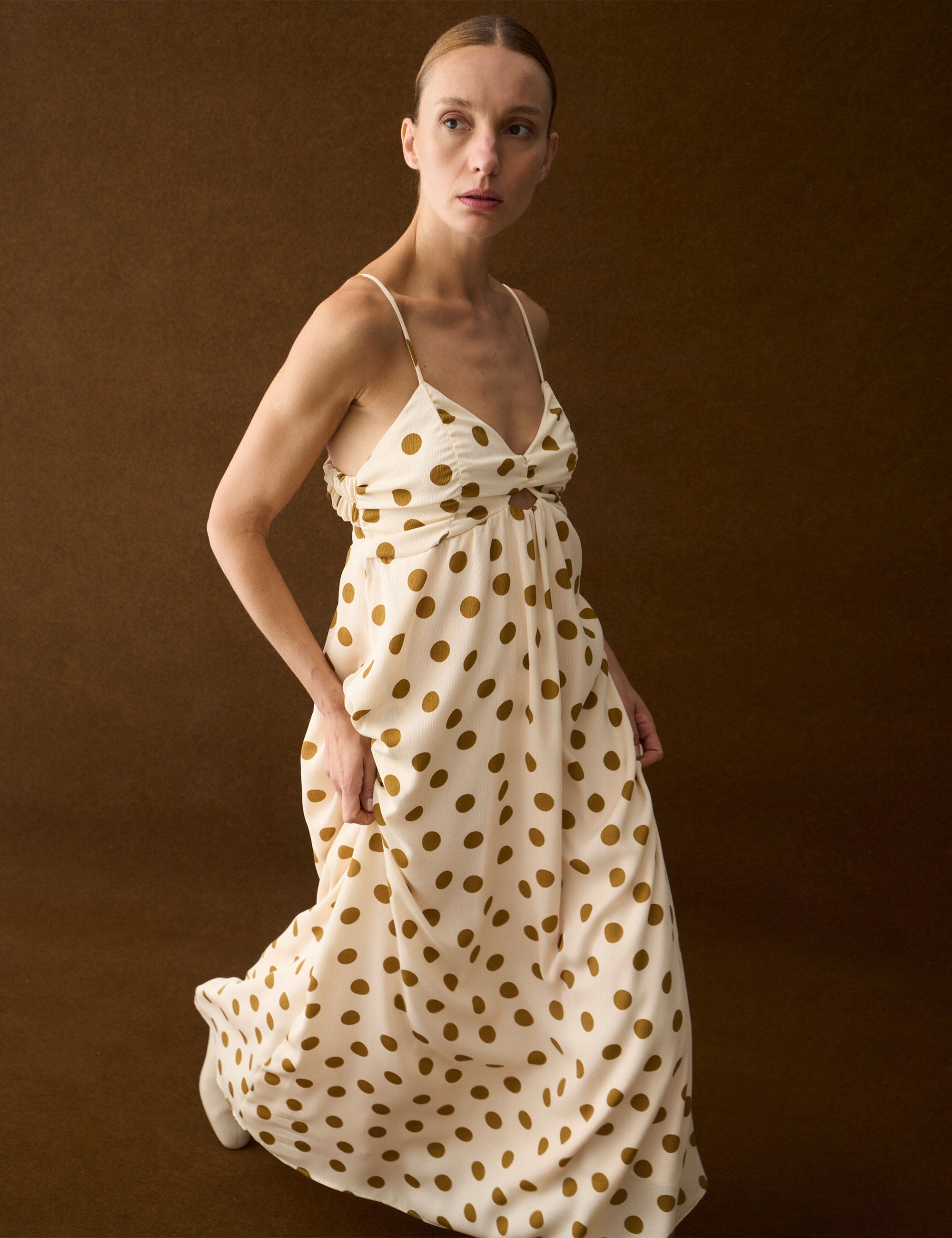 Vestido Lissa Poá Off White