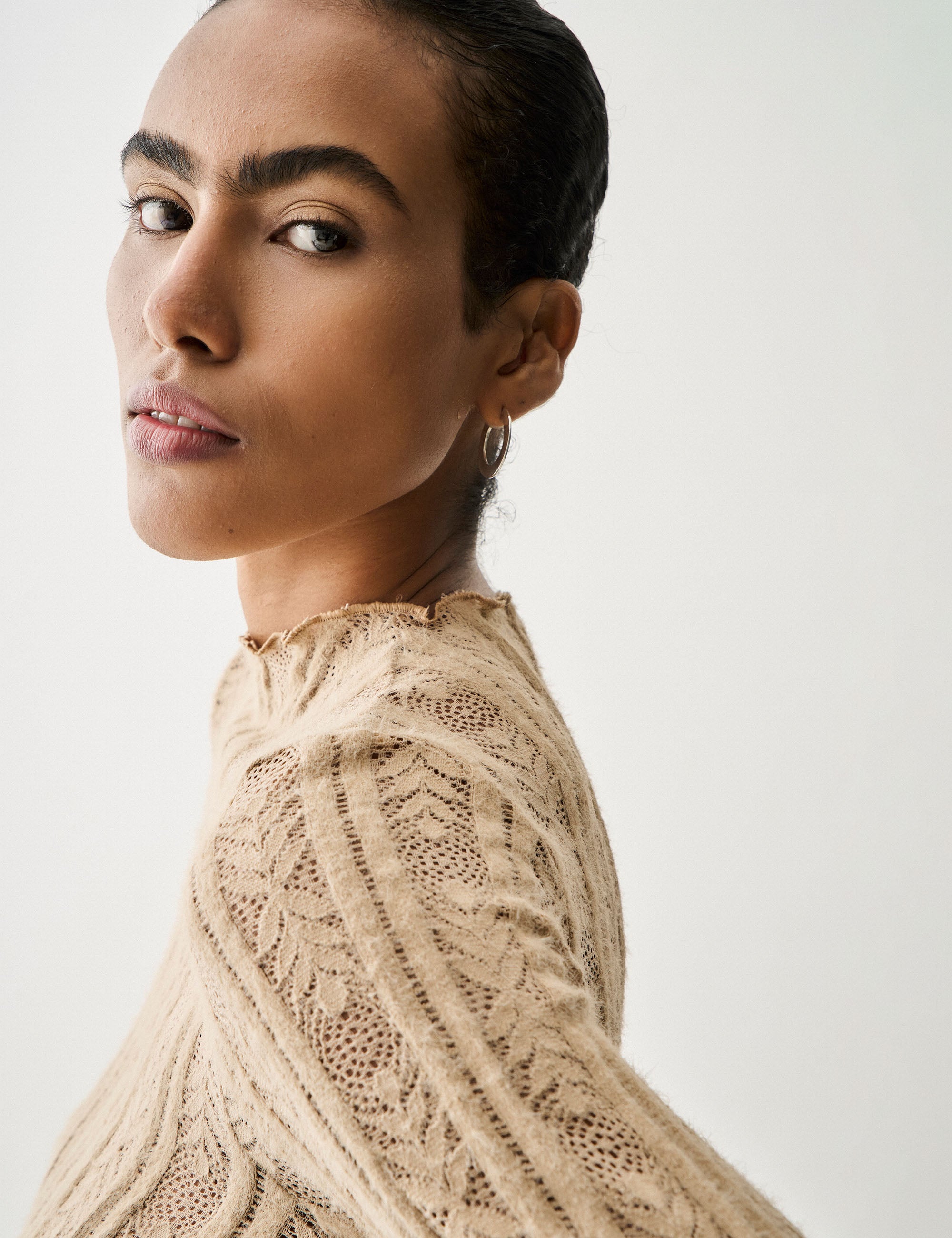 Blusa Lorena Renda Bege