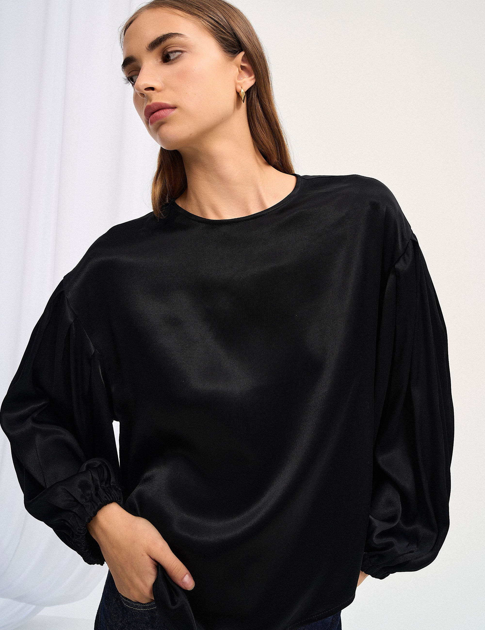 Blusa Celine Bufante Preto
