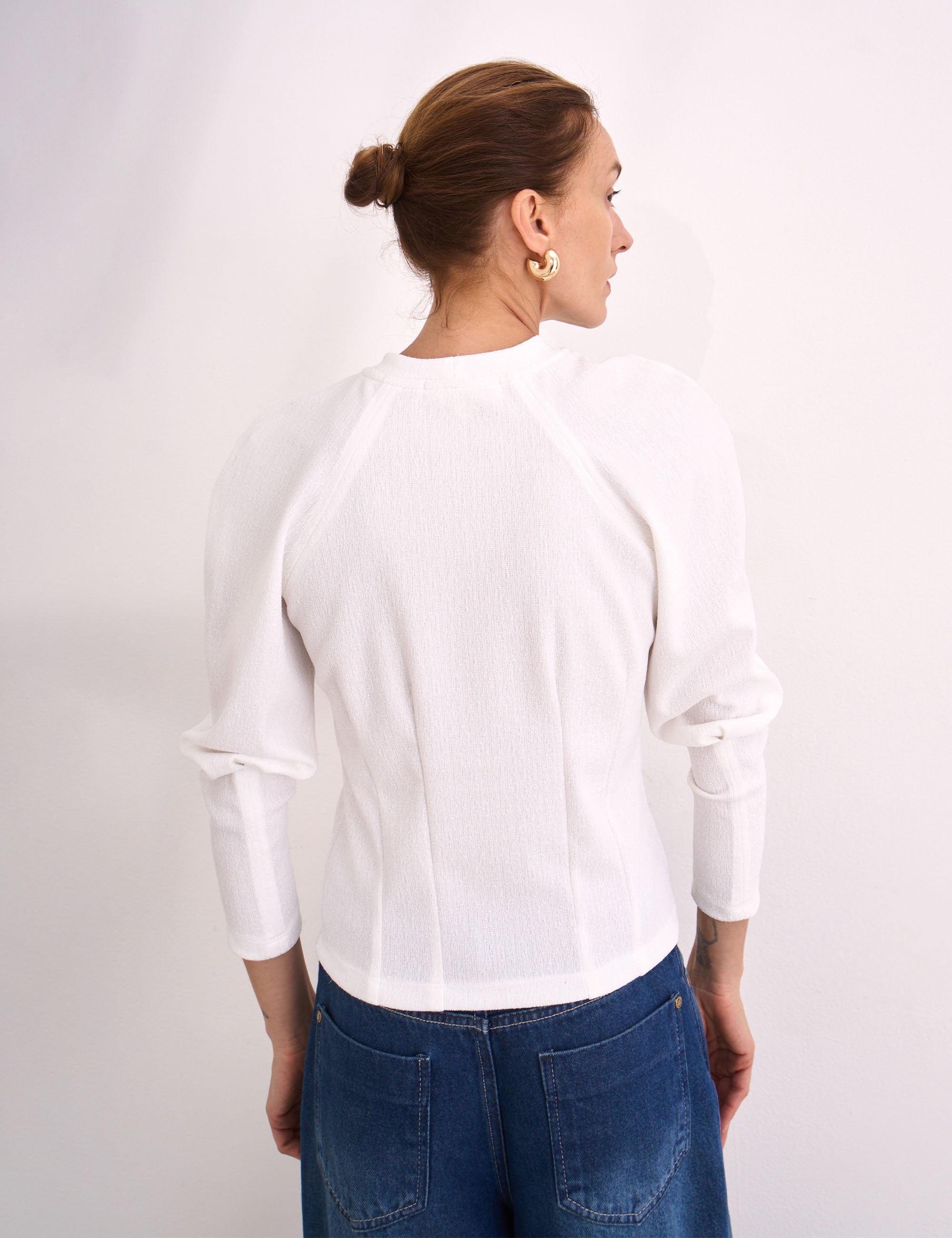 Blusa Manon Tweed Off White