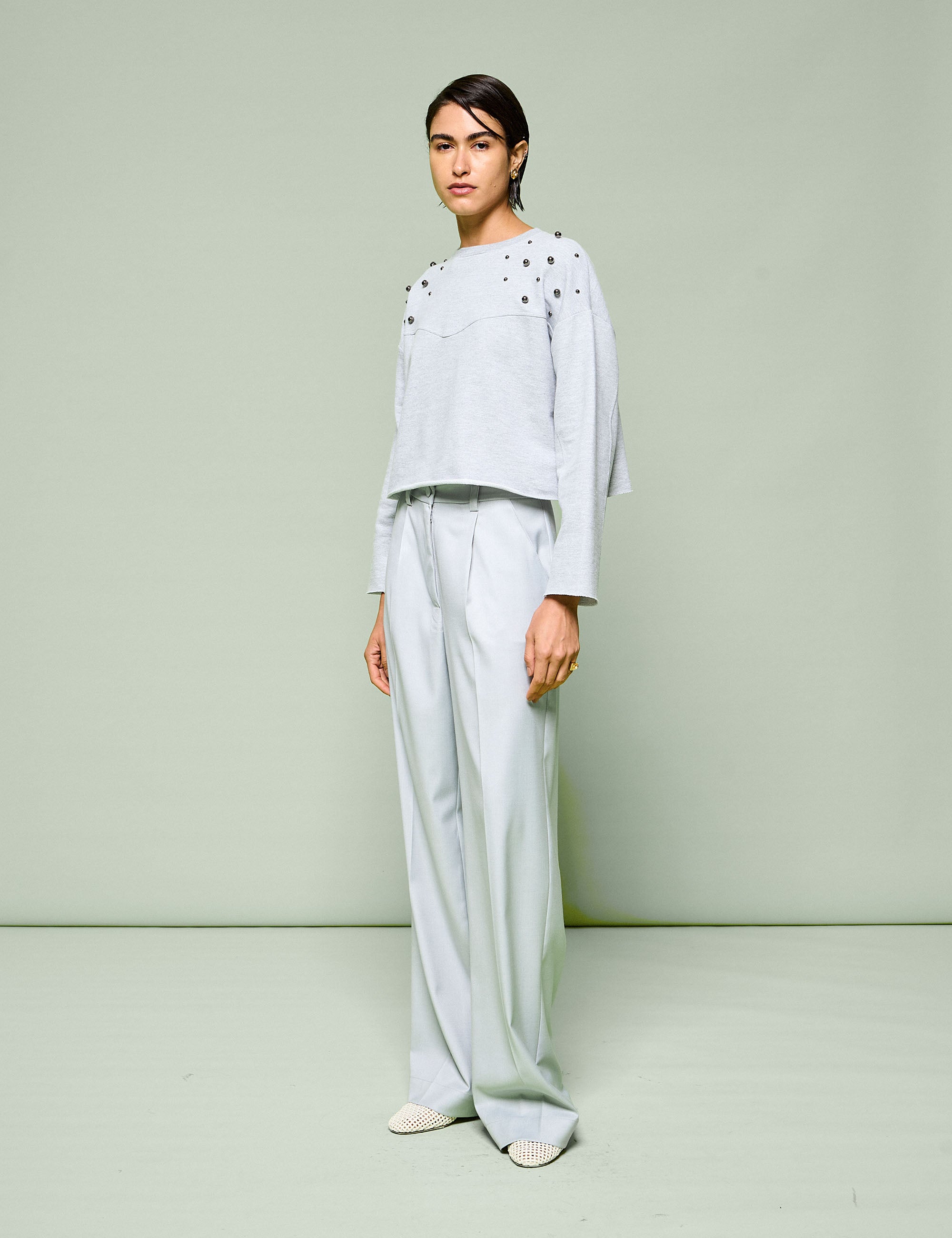 Blusa Marjorie Apliques Mescla