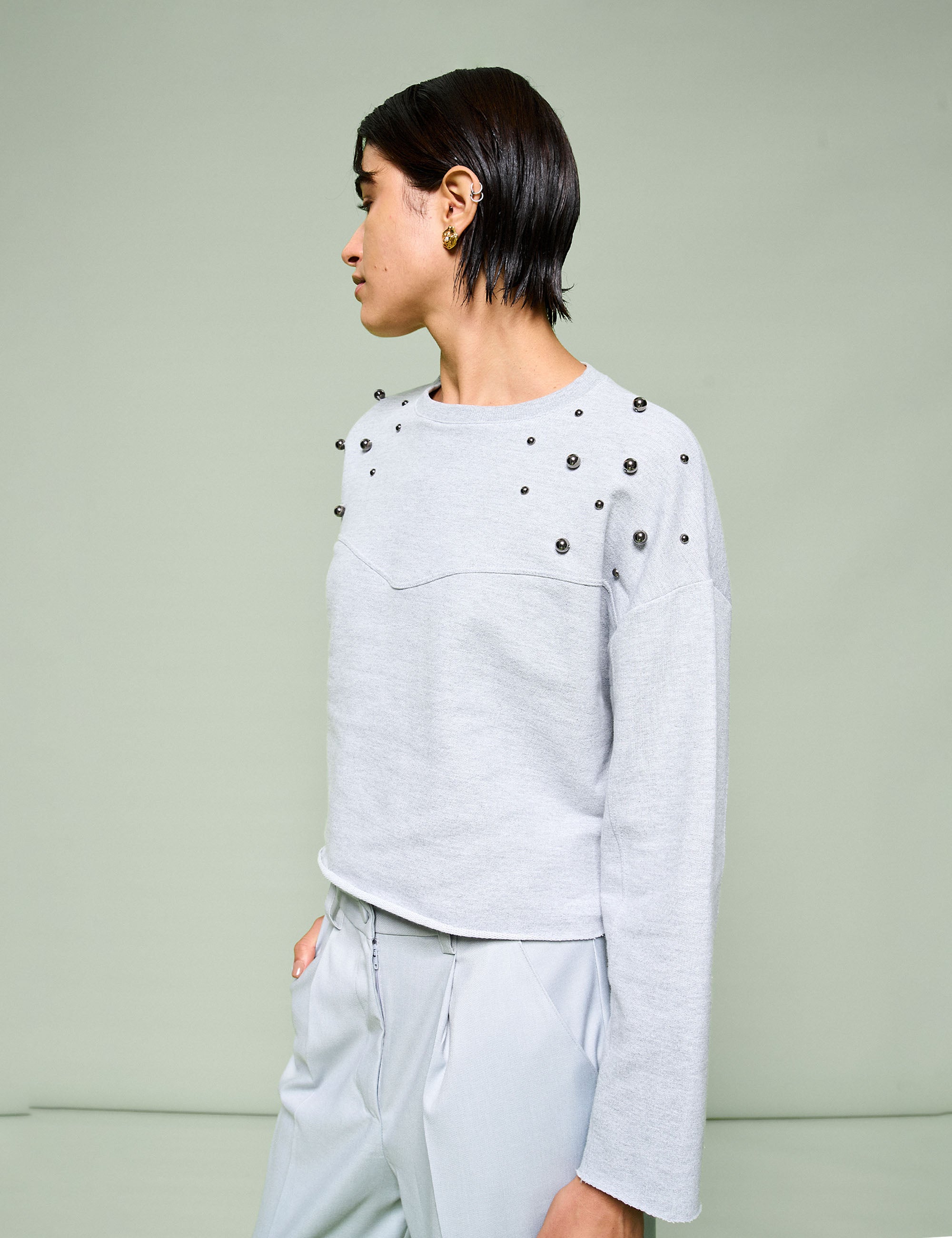 Blusa Marjorie Apliques Mescla