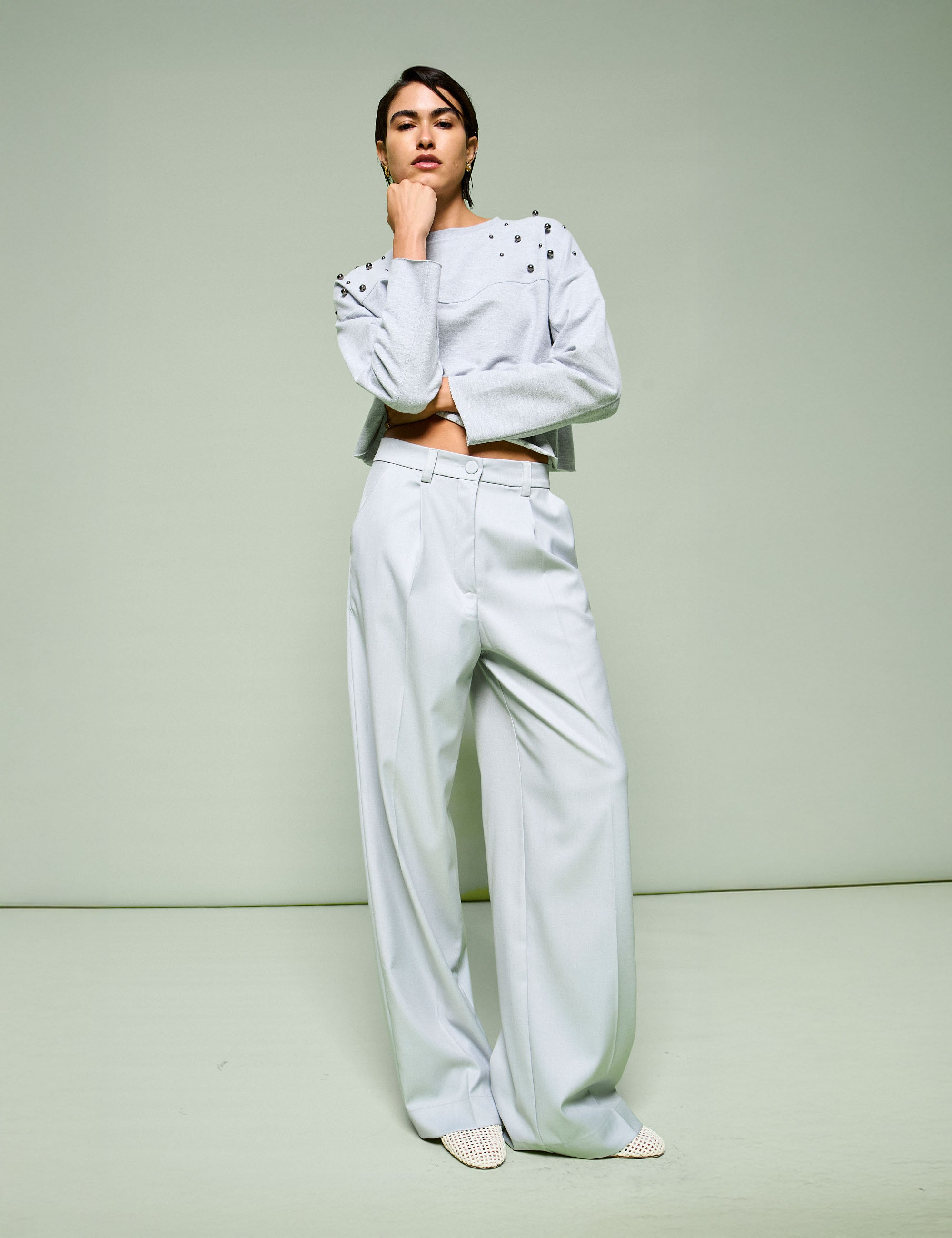 Blusa Marjorie Apliques Mescla