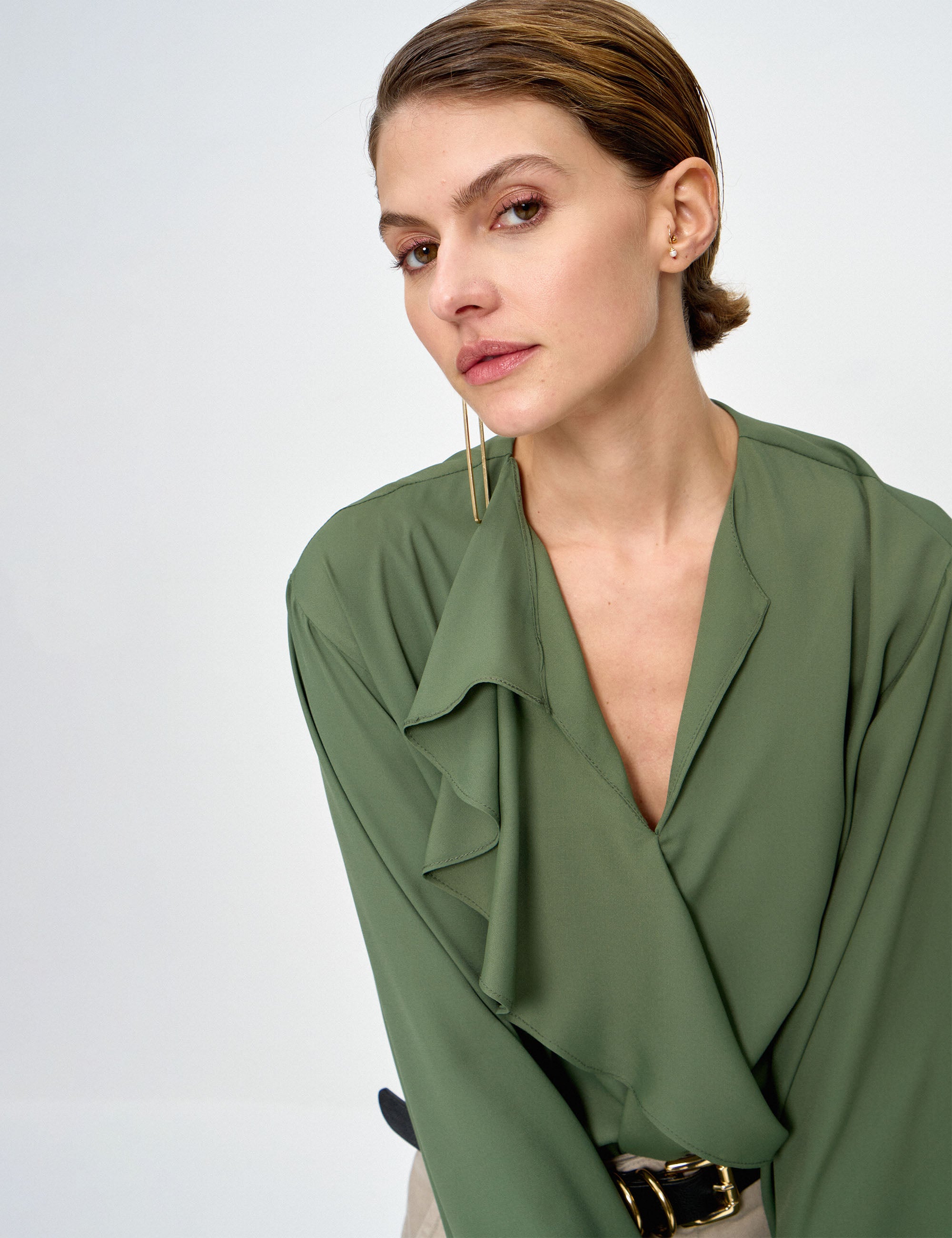 Blusa Paola Crepe Militar