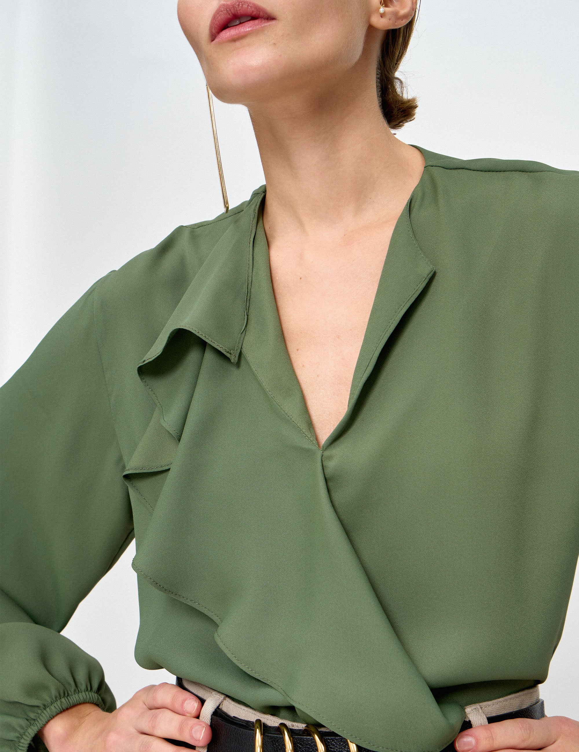 Blusa Paola Crepe Militar