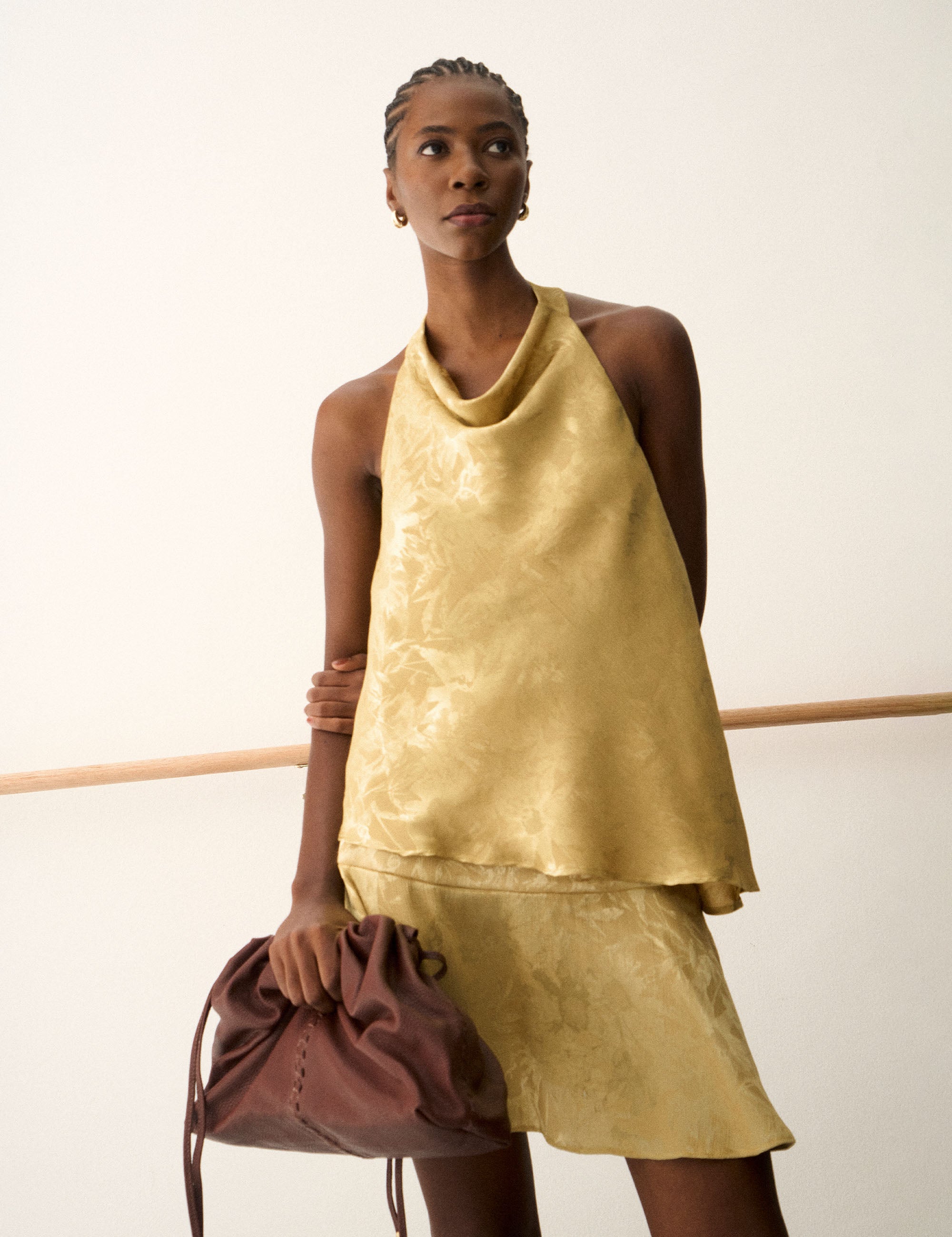 Blusa Pietra Jacquard Mostarda