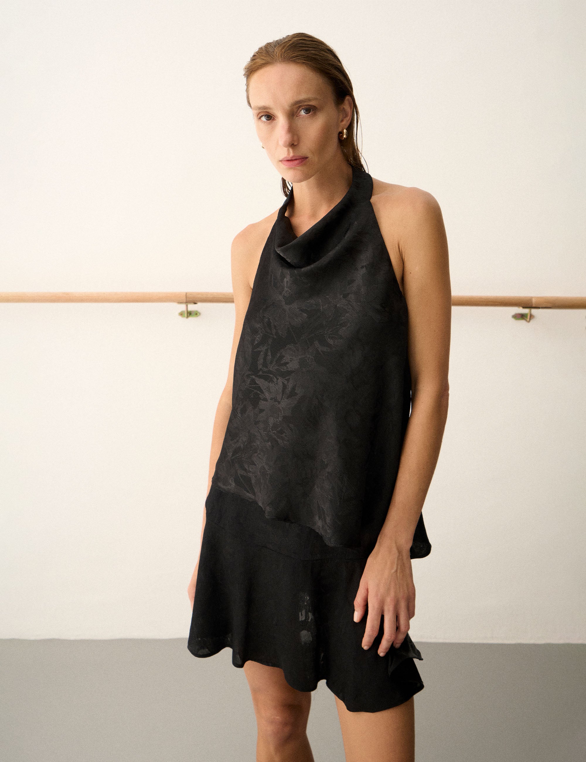 Blusa Pietra Jacquard Preto
