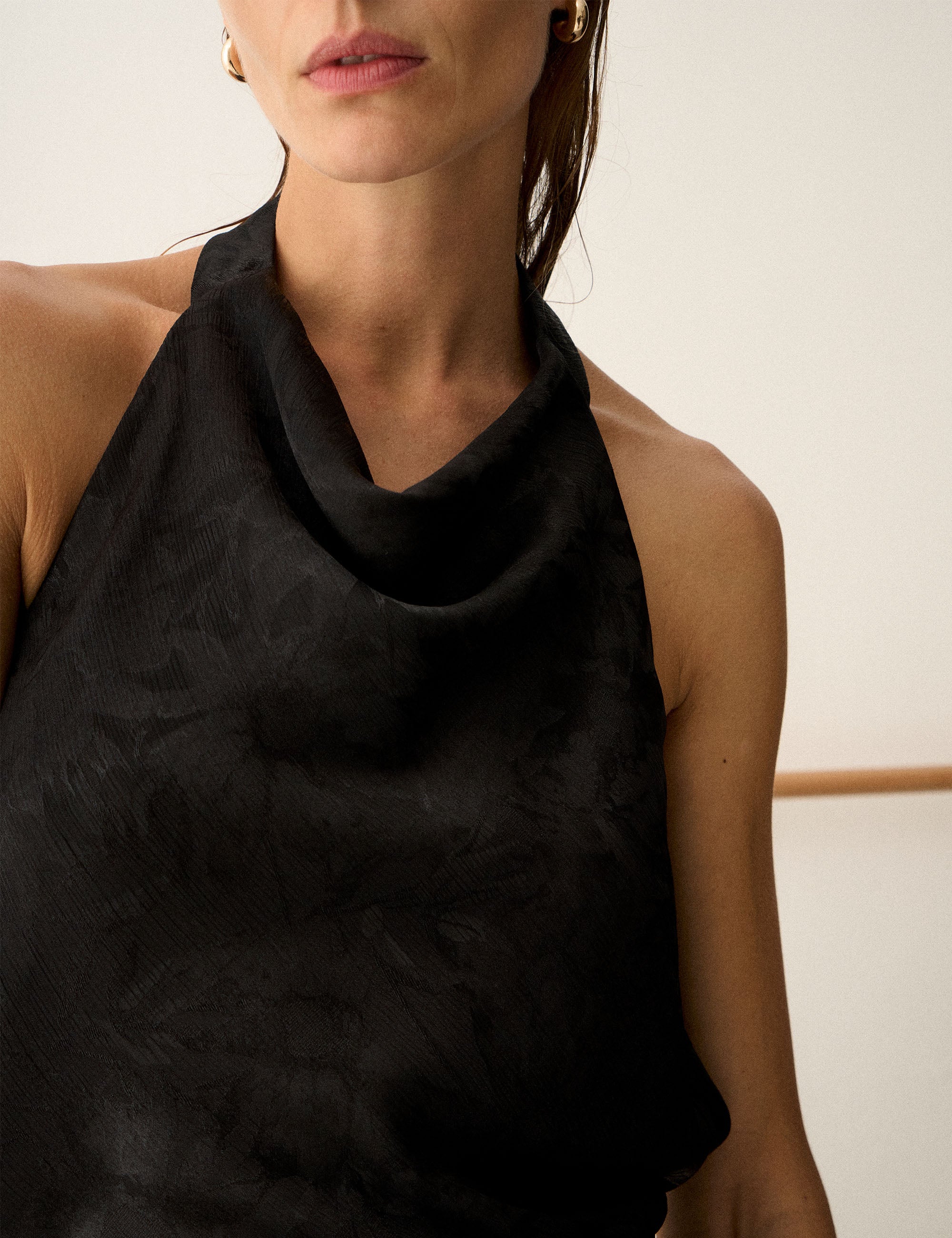 Blusa Pietra Jacquard Preto