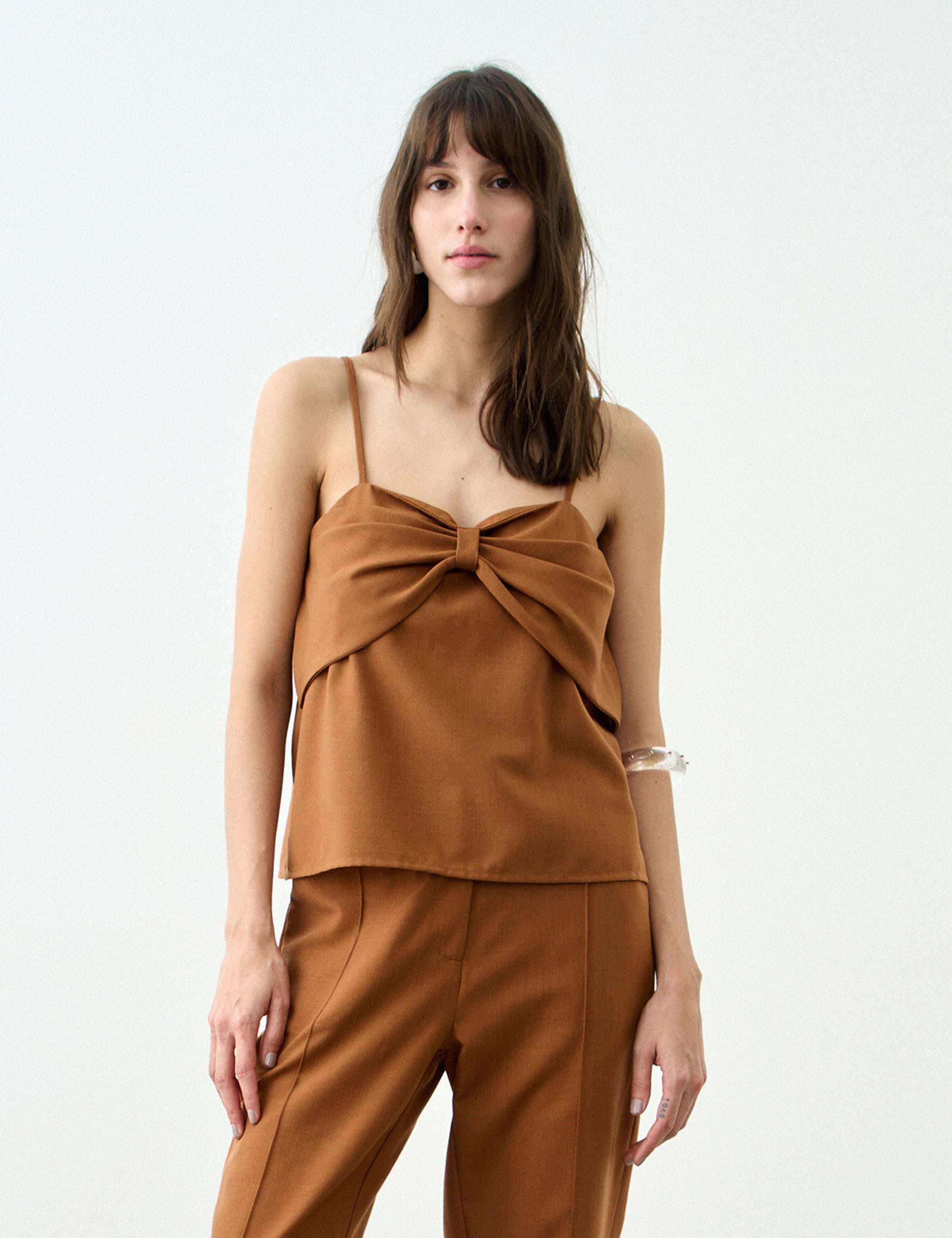 Blusa Positano Alfaiataria Marrom