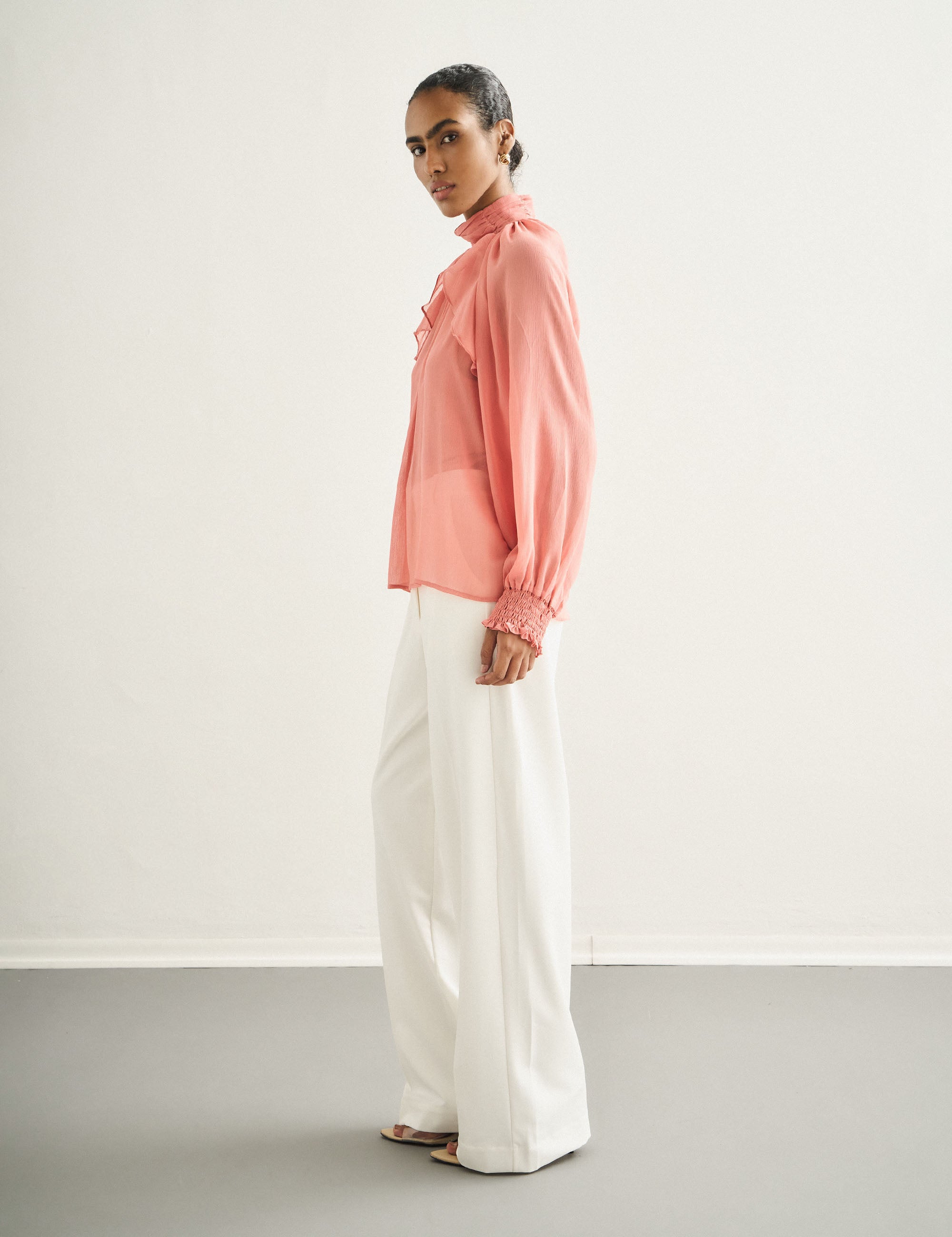 Blusa Rose Chiffon Pêssego