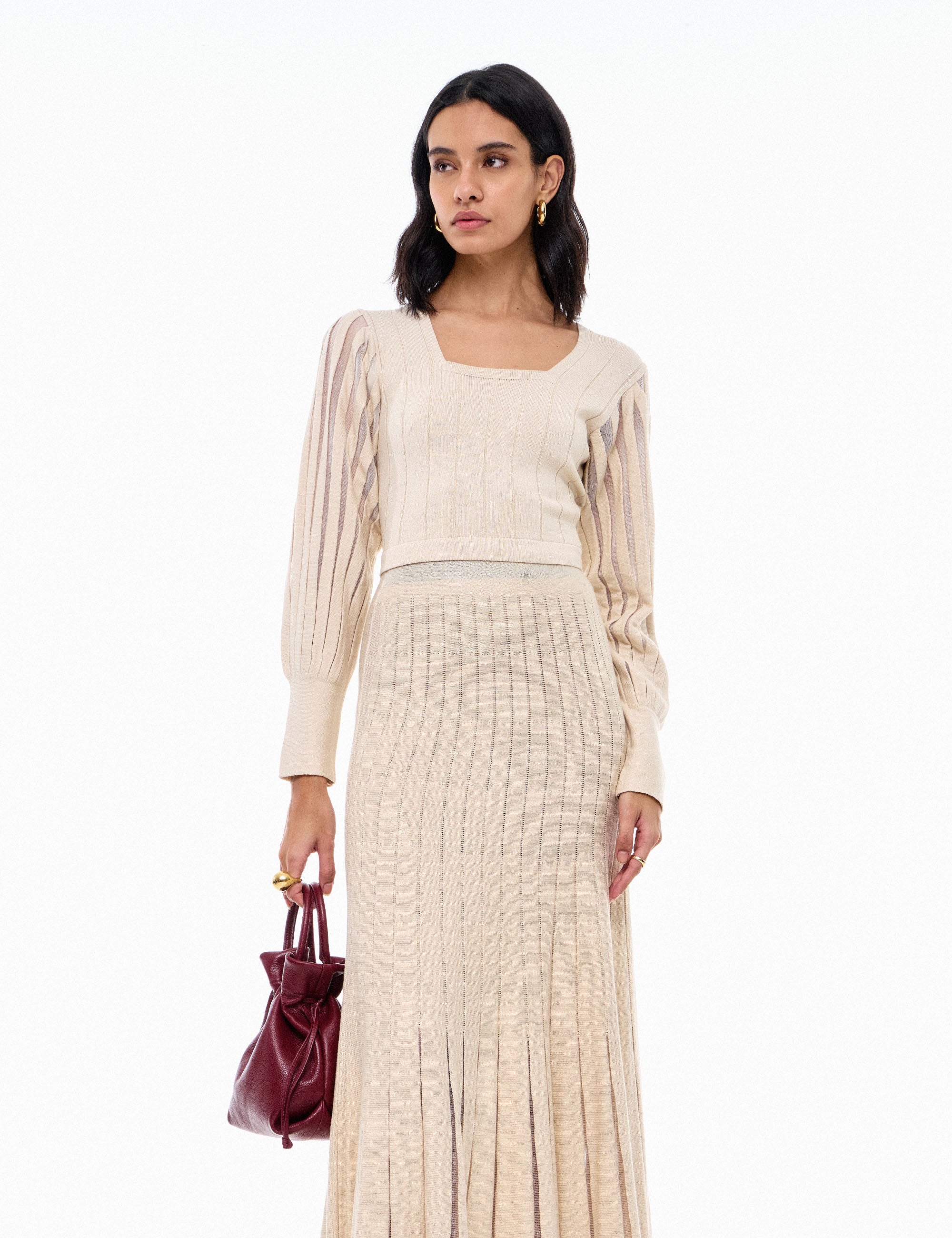 Blusa Serenity Lurex Bege